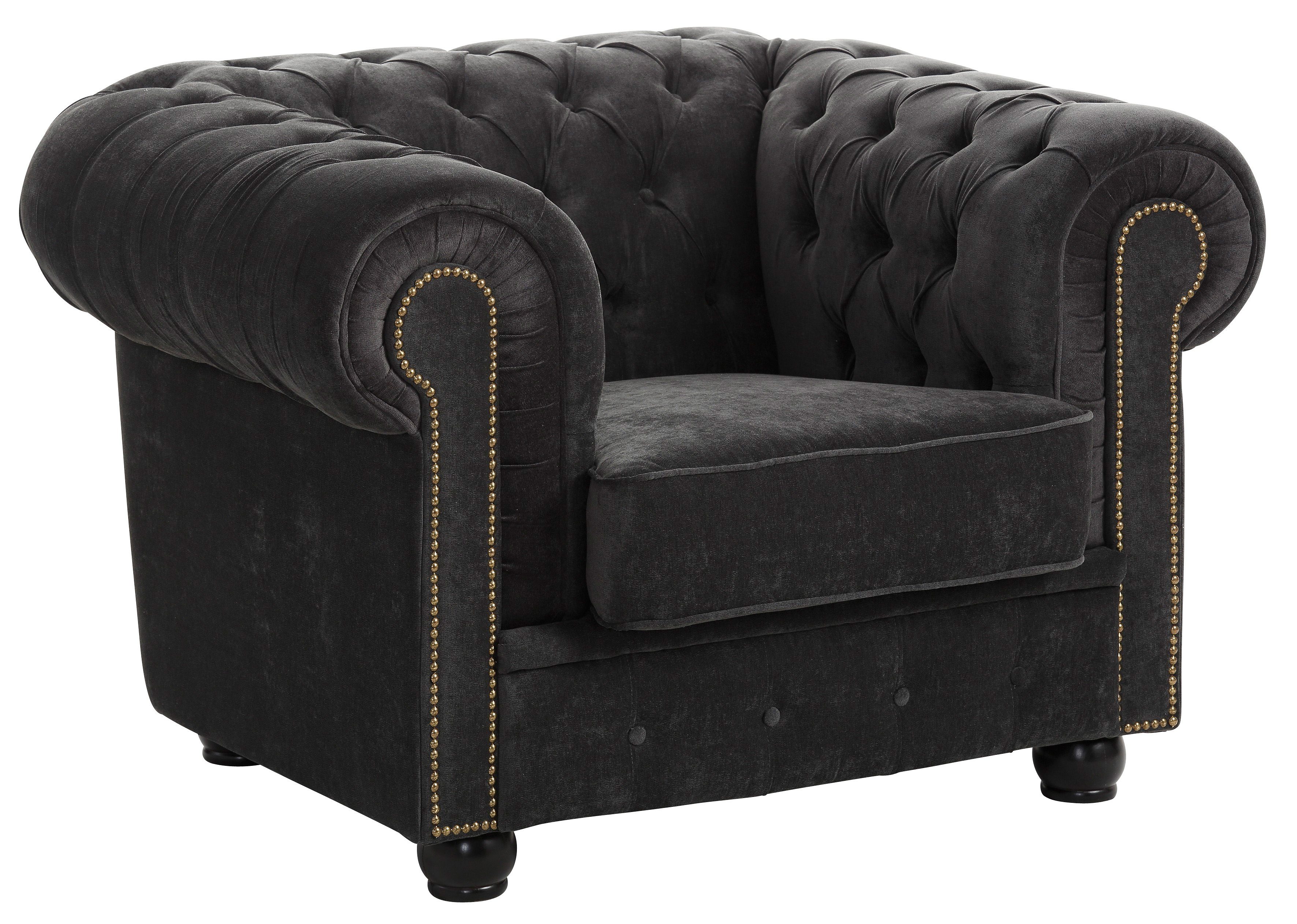 Max Winzer® Chesterfield-fauteuil Rover met elegante knoopstiksels (set)