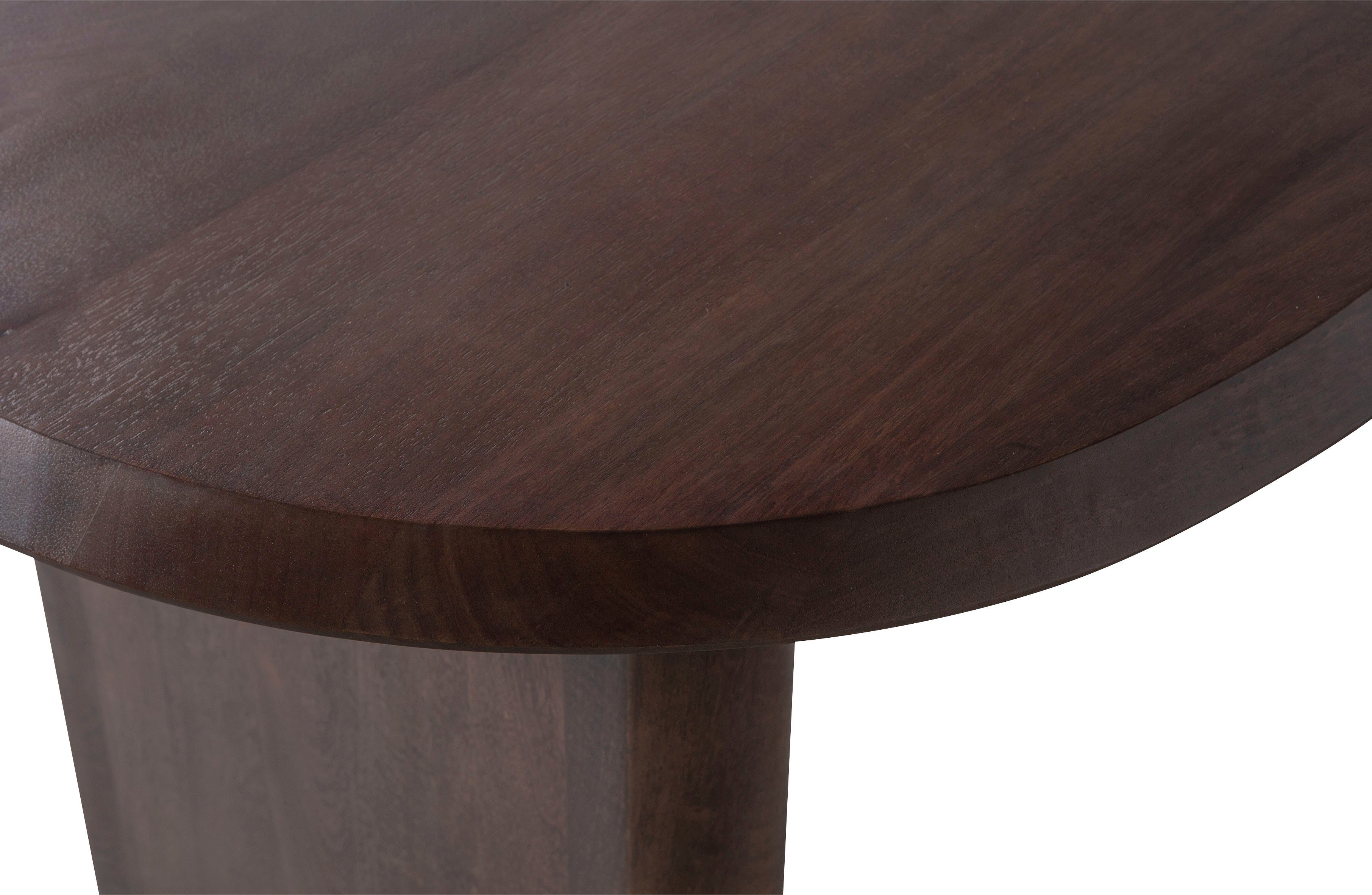 WOOOD Eettafel ELLIPS afgeronde rand, van mangohout, breedte 240 cm