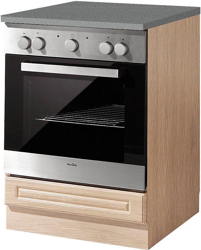 wiho Küchen Ombouwkast voor oven Linz 60 cm breed, in landhuisstijl ombouwkasten bruin