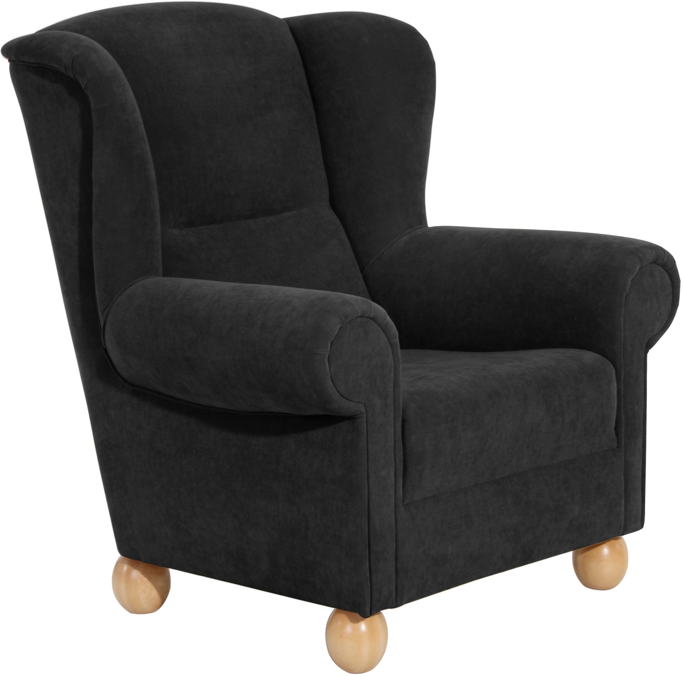 Max Winzer® Oorfauteuil Malmö met houten bolpootjes