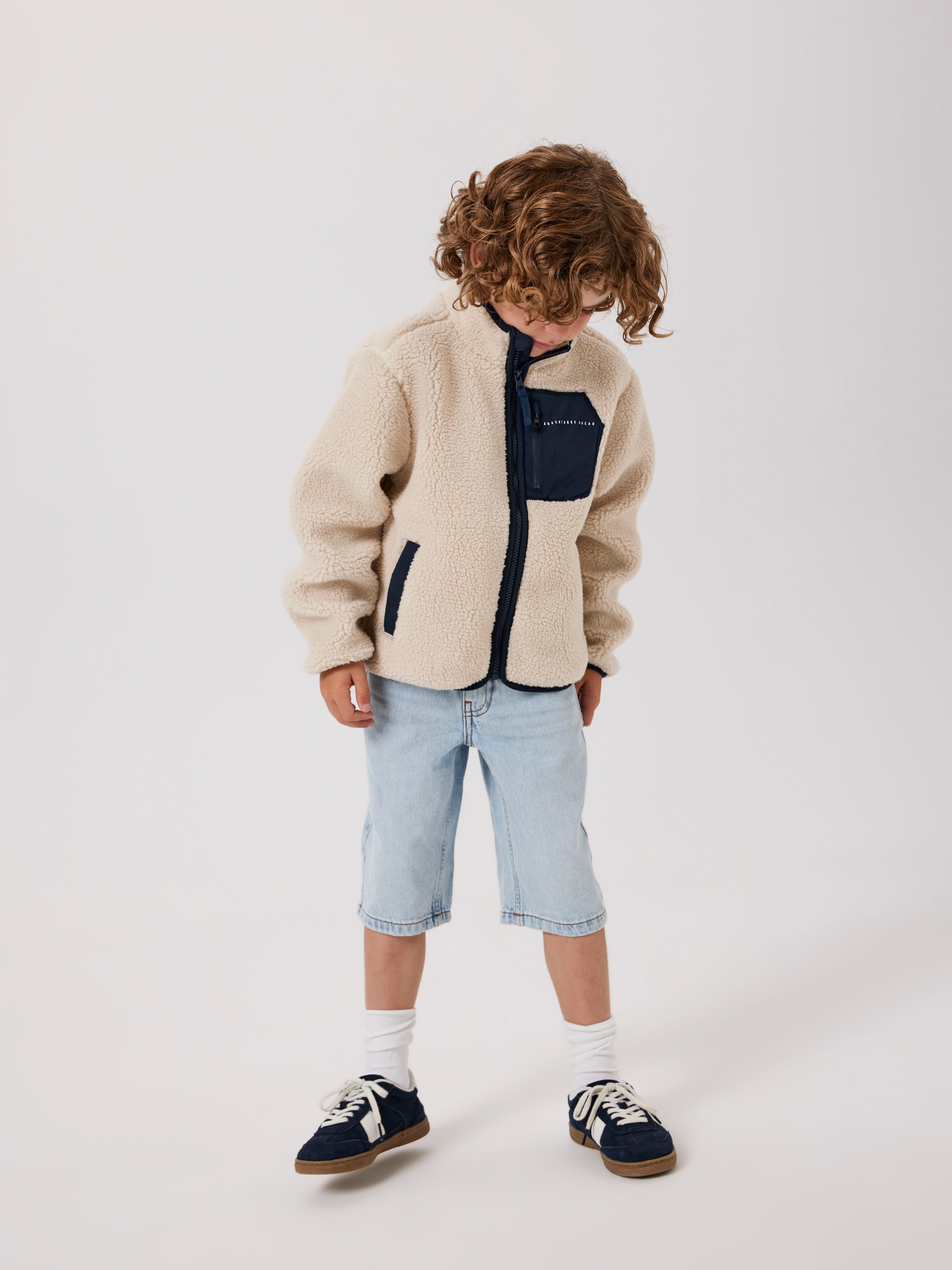 Name It Gebreid fleecejack NKNMATTIA SHERPA JACKET PB