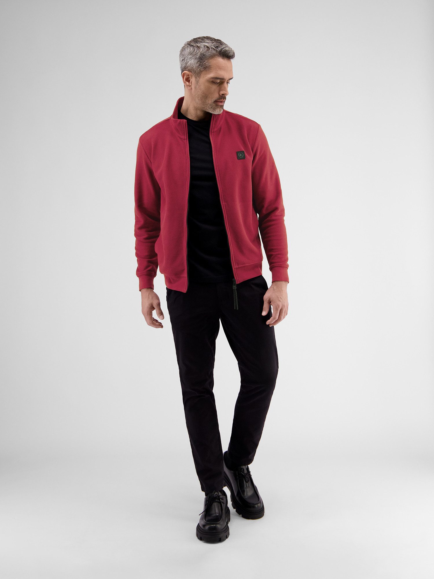 Lerros Sweatvest LERROS sweatshirt jack in structuurkwaliteit