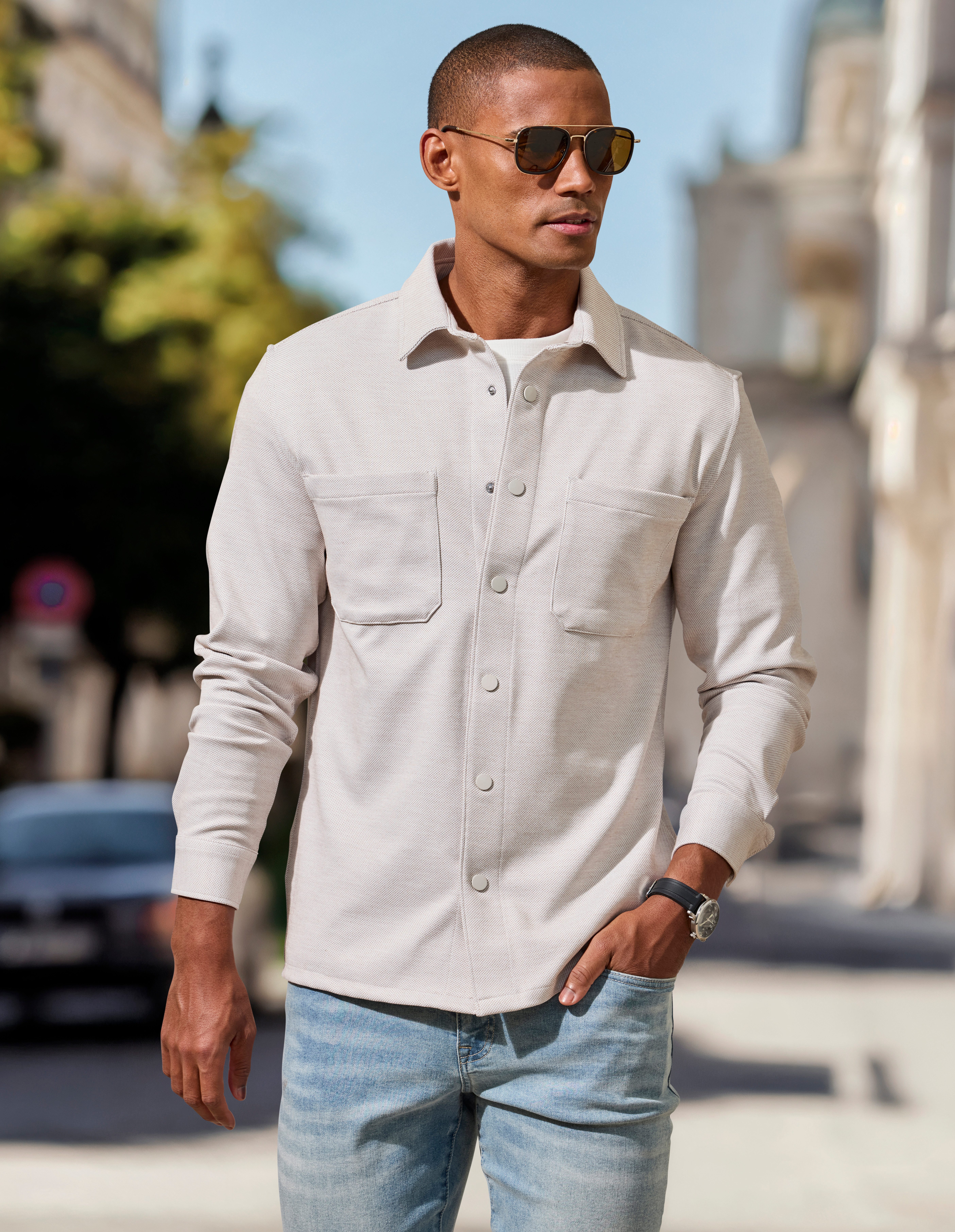 Buffalo 5-pocket jeans Straight fit met normale taillehoogte, van elastische denim-kwaliteit