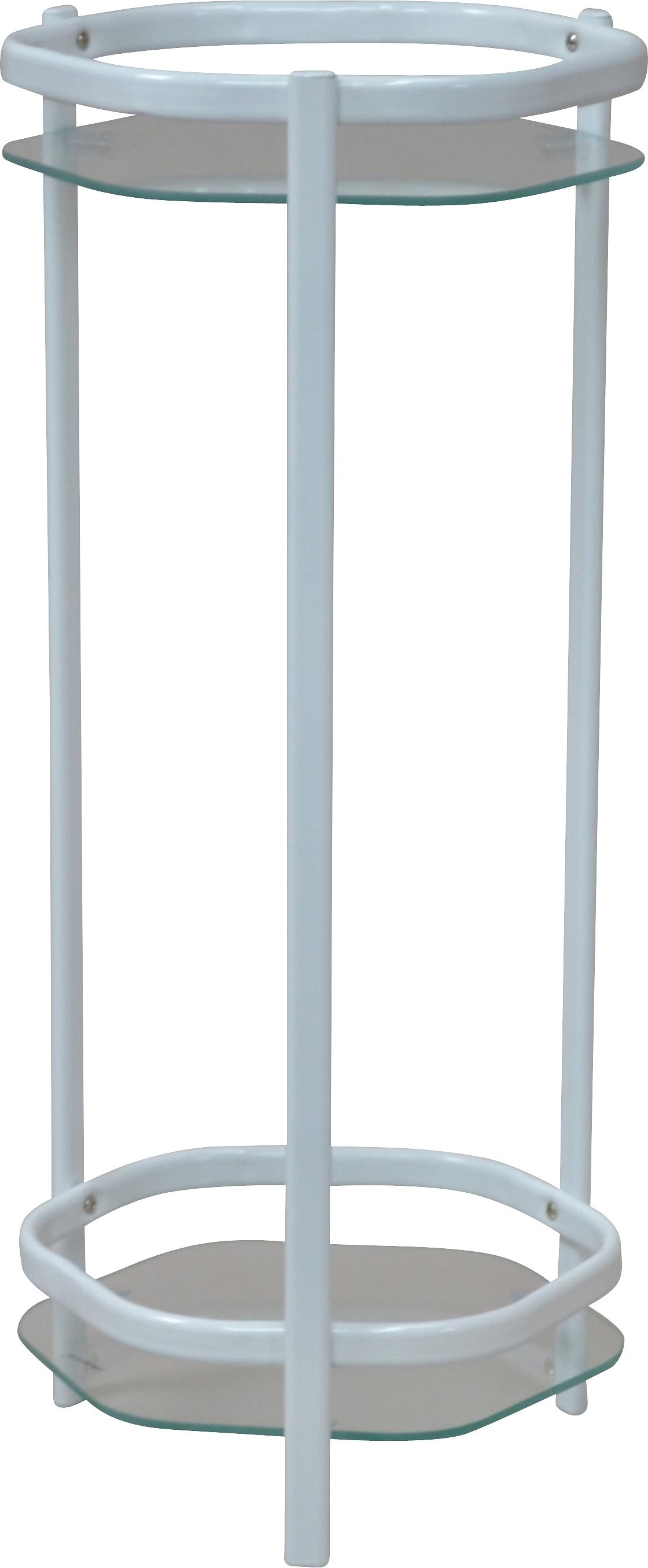 HOFMANN LIVING AND MORE Bijzettafel met 2 bladen van veiligheidsglas bijzettafels maat 27 cm x 66 cm x 28 cm wit