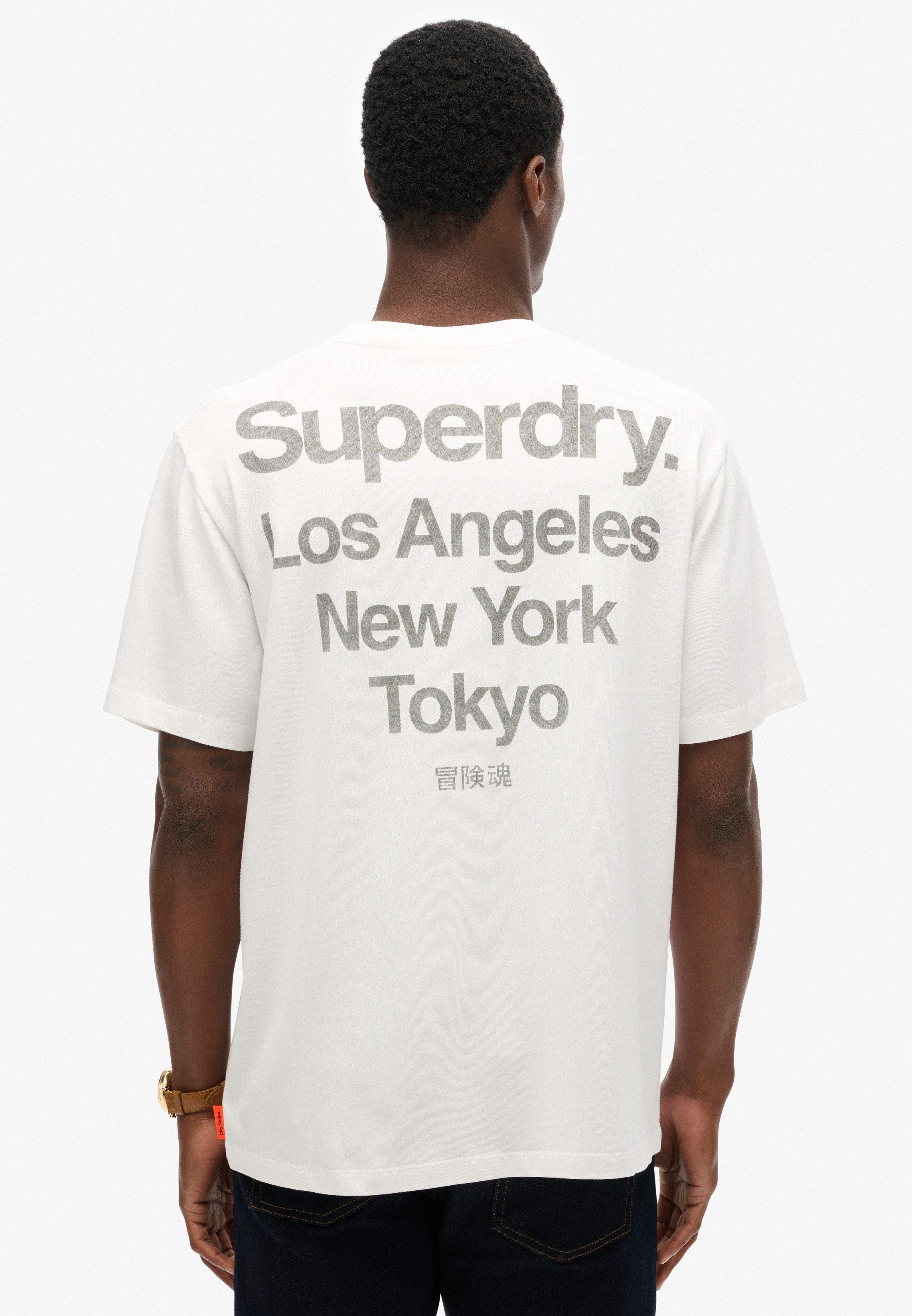 Superdry Shirt met ronde hals CORE LOGO CITY T SHIRT