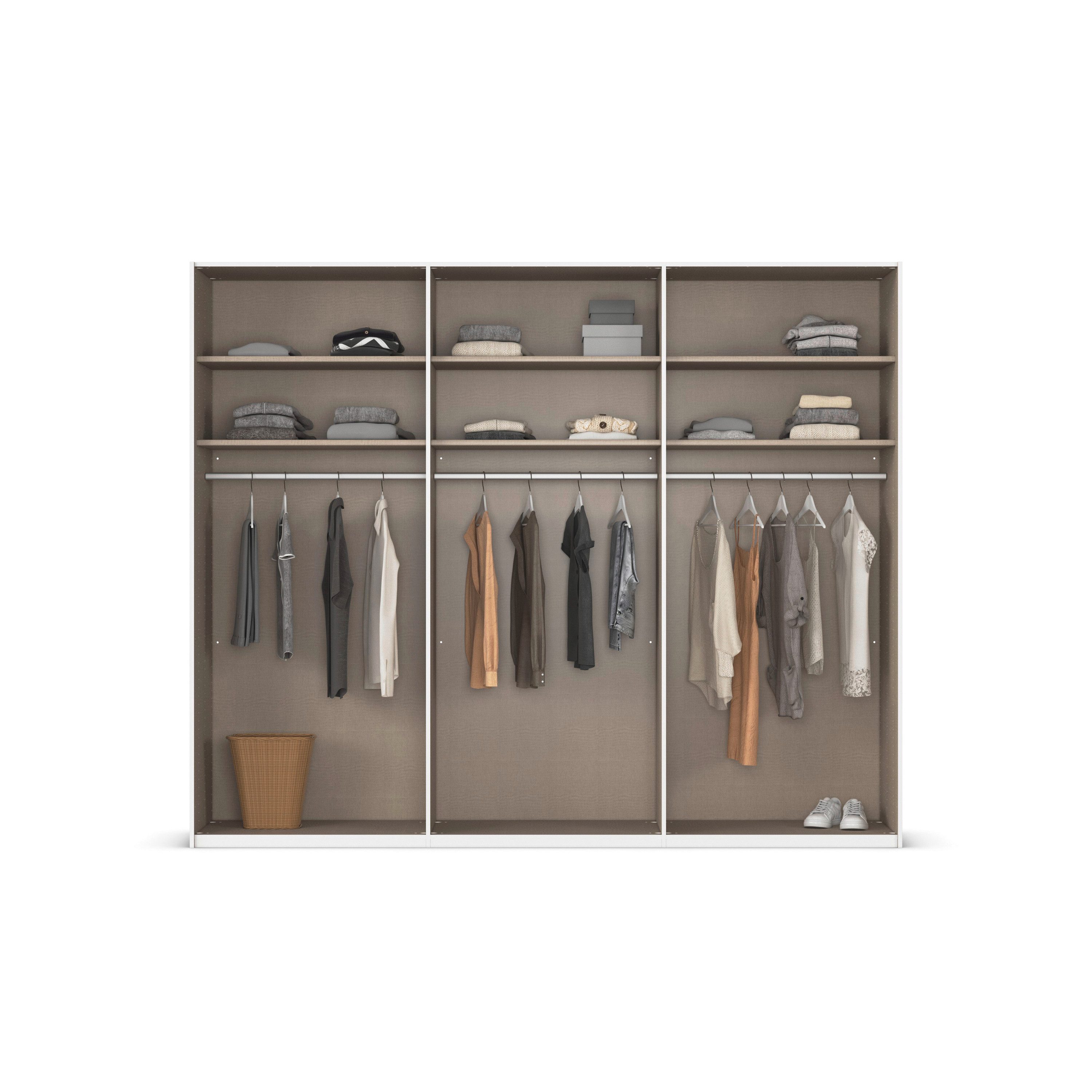 rauch Schuifdeurkast Kledingkast kast garderobe slaapkamerkast SCALE-LINE edel uiterlijk met buikband in corpuskleur decorfront made in germany