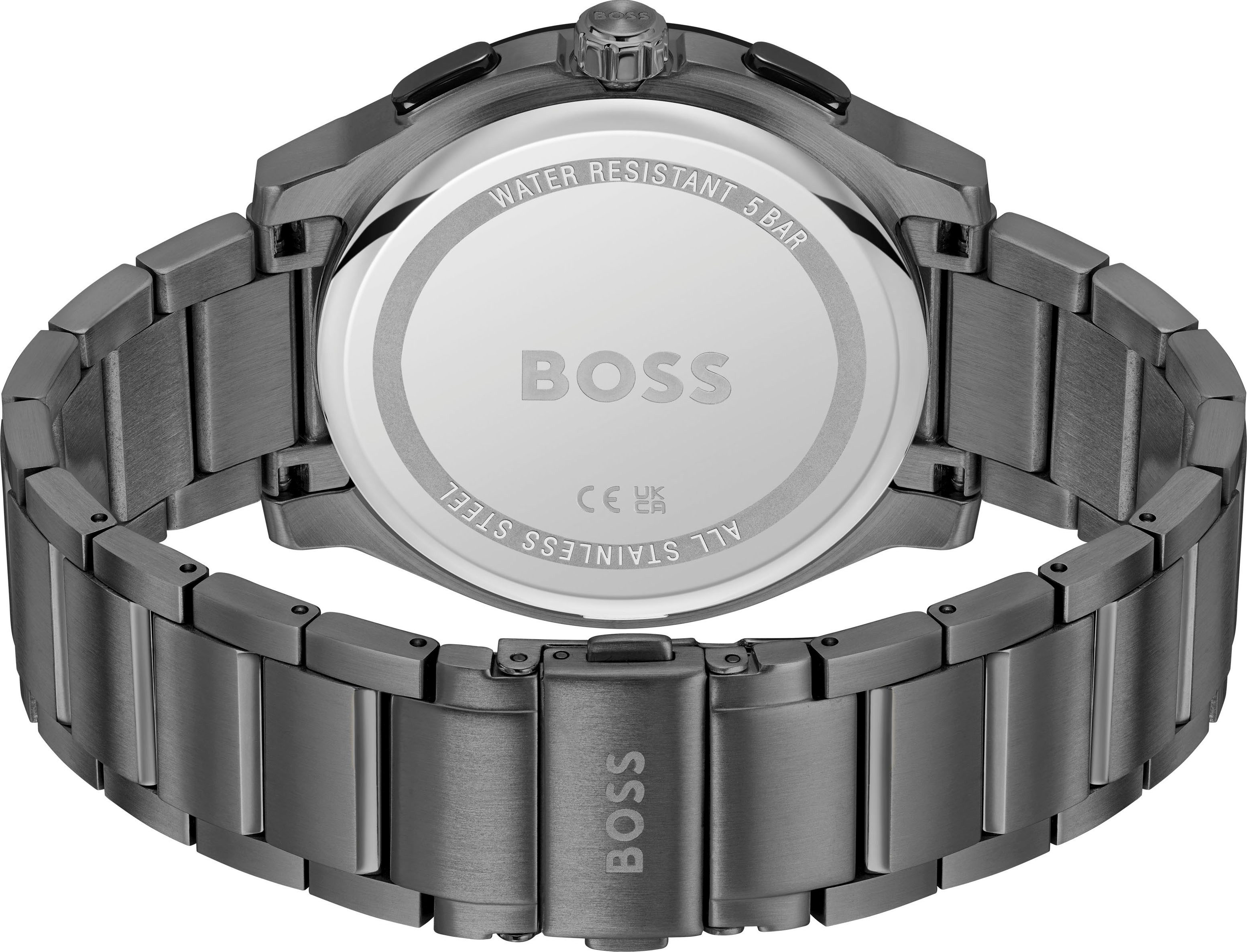 Boss Chronograaf PEAK 2.0 Quartzhorloge, horloge, herrenuur, roestvrijstalen band, analoog, dag