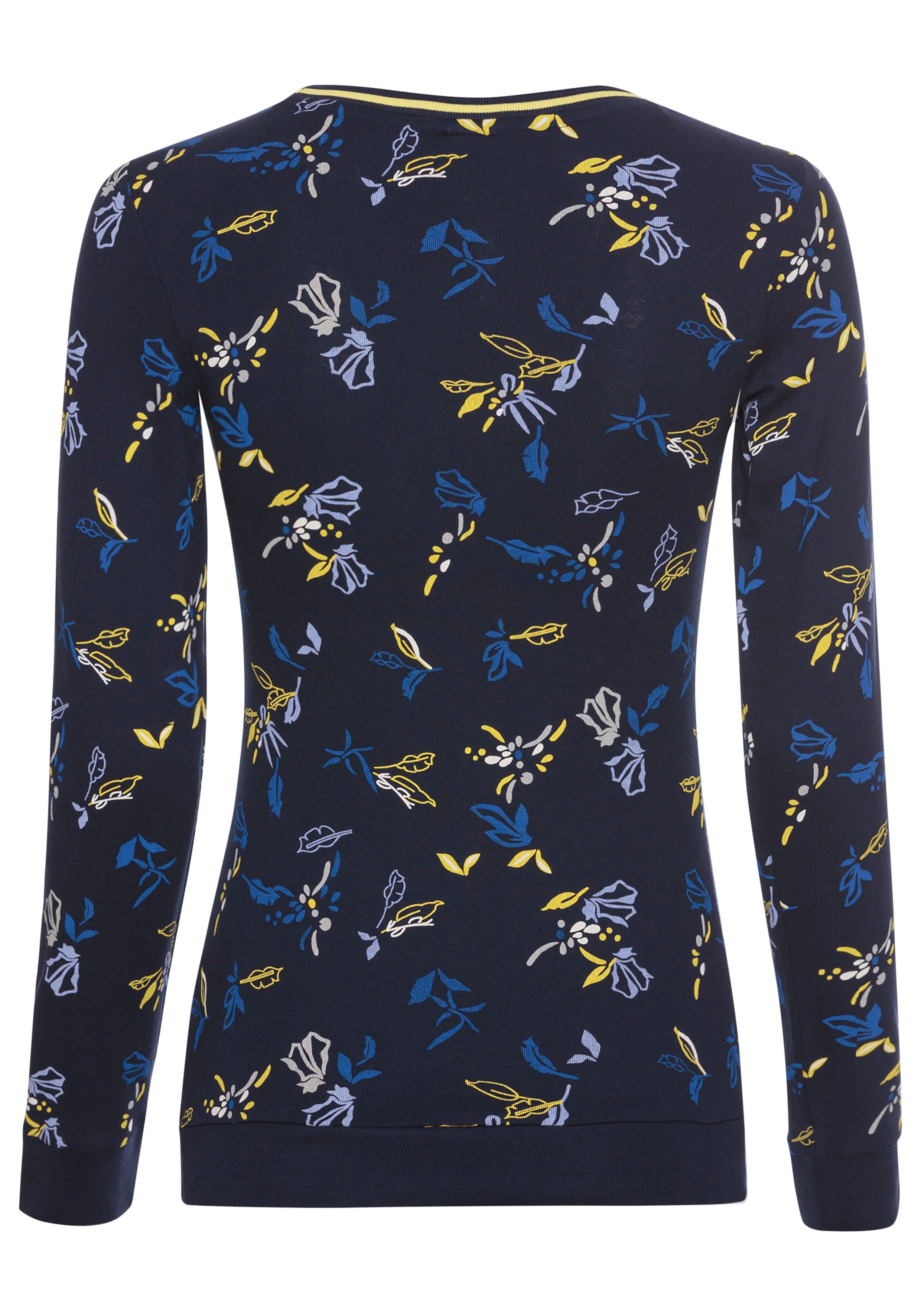 KangaROOS Shirt met lange mouwen met allover-print en contrastdetails
