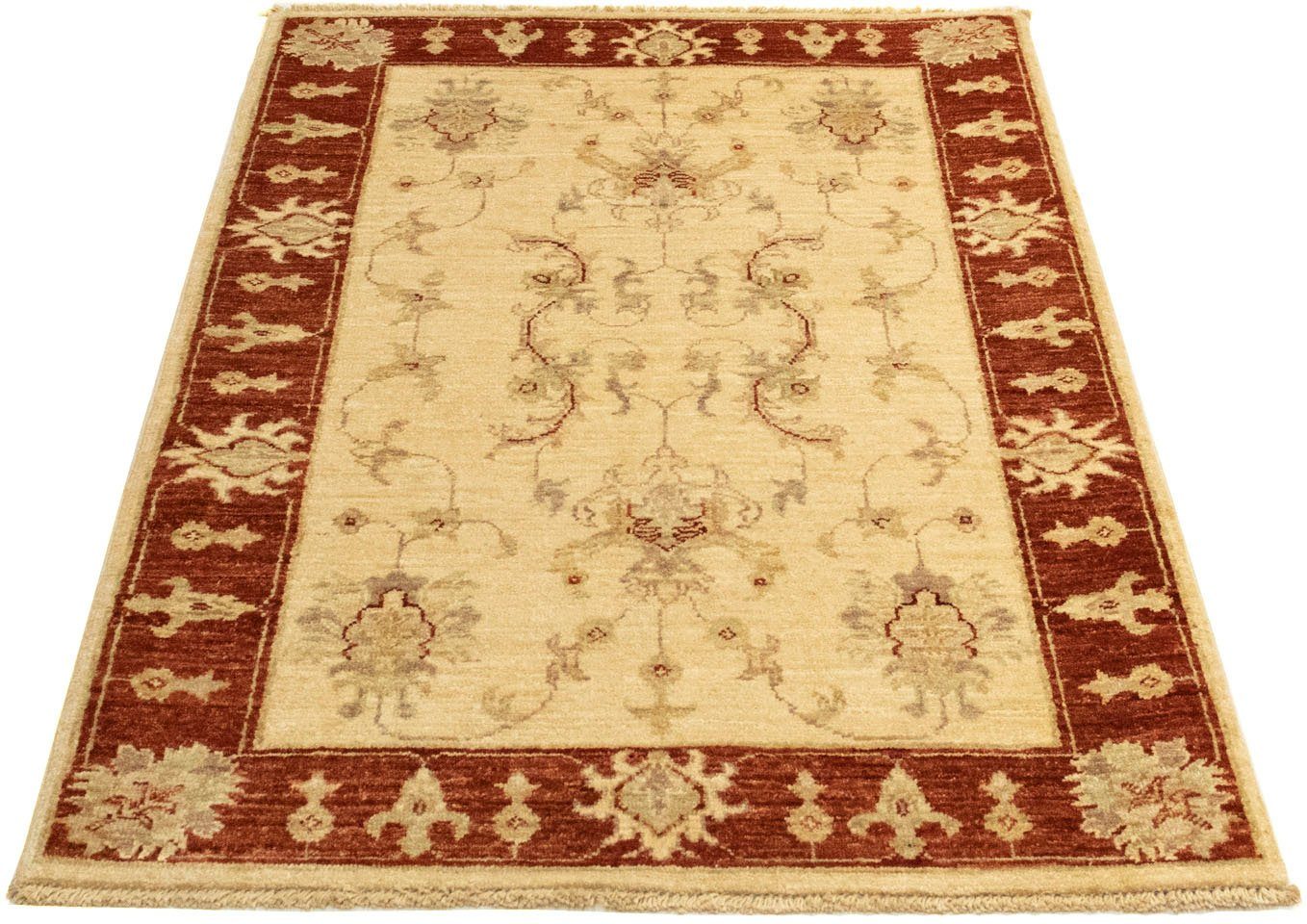 morgenland Wollen kleed Ziegler vloerkleed met de hand geknoopt beige