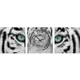 conni oberkircher´s wanddecoratie eye of the tiger - ogen van de tijger op artistieke canvasprint, wilde dieren (set) grijs