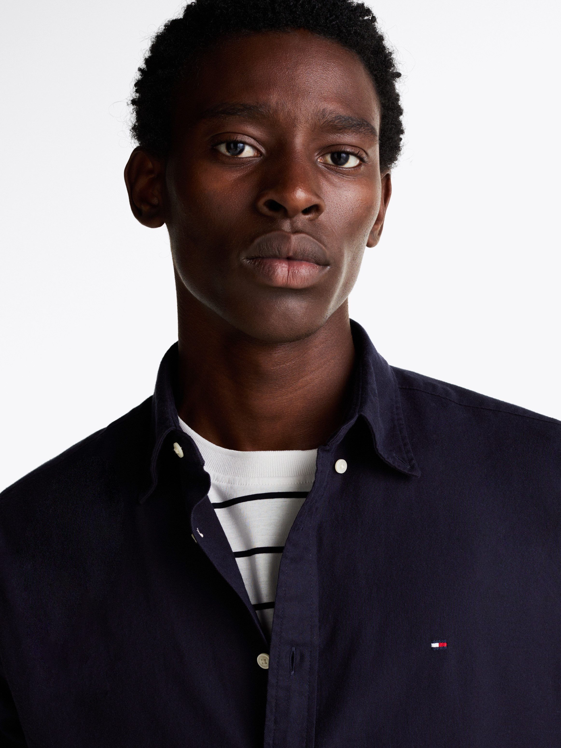 Tommy Hilfiger Businessoverhemd FLEX BRUSHED SOLID RF SHIRT