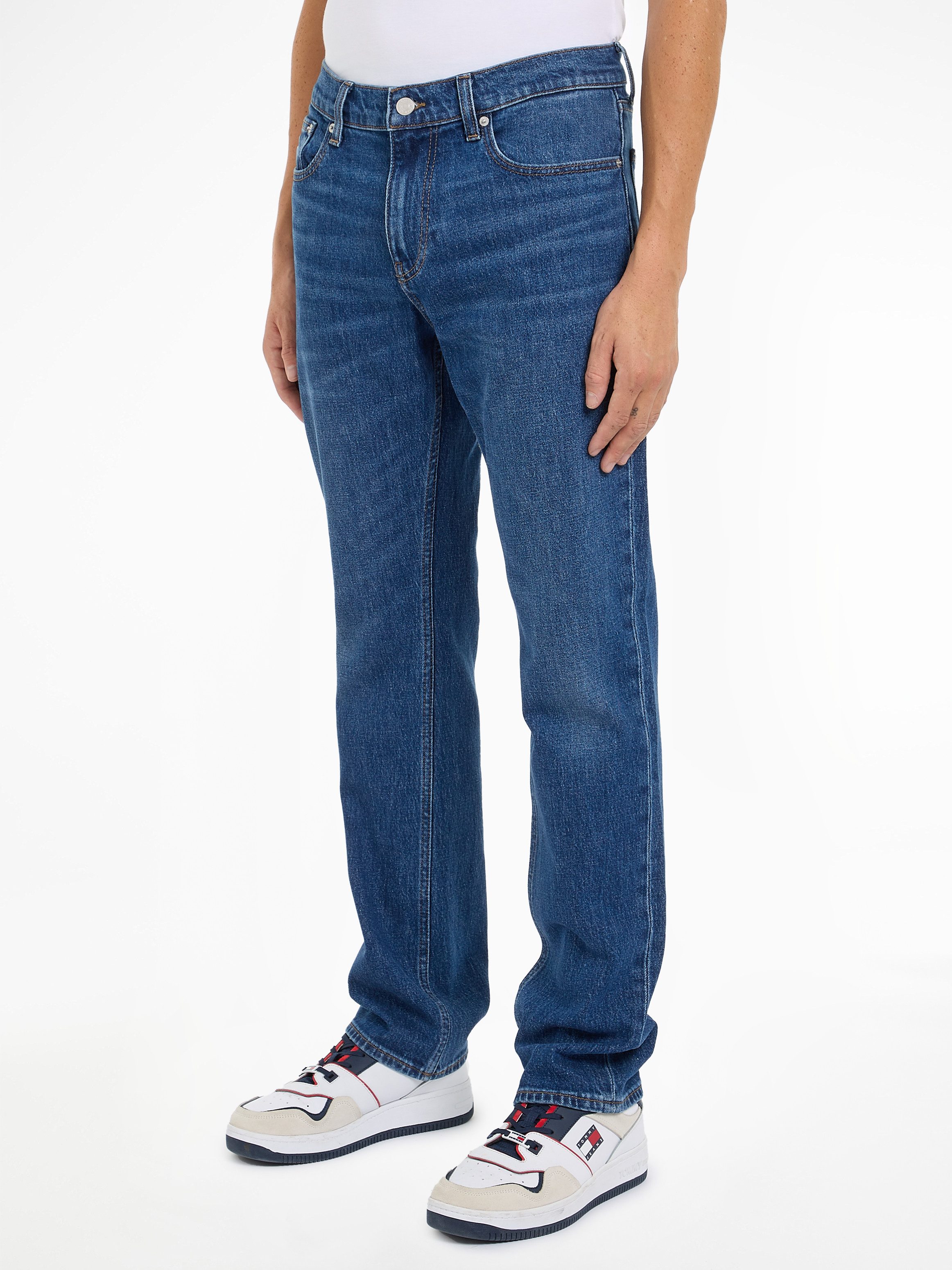 TOMMY JEANS Slim fit jeans RYAN SLIM STRAIGHT met gestempeld logo