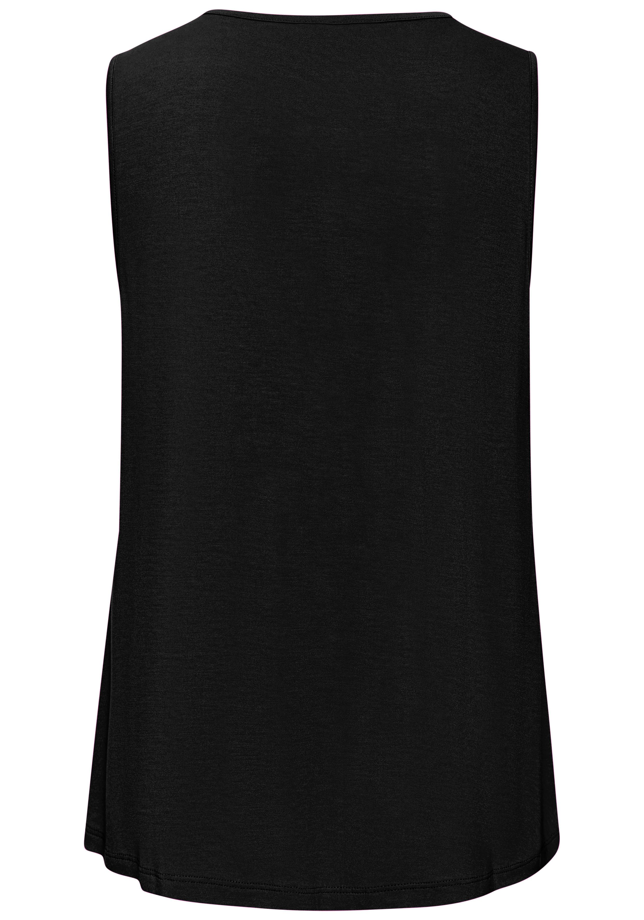 Vivance Tanktop met goudkleurige decoratief accessoire, elegante blousetop