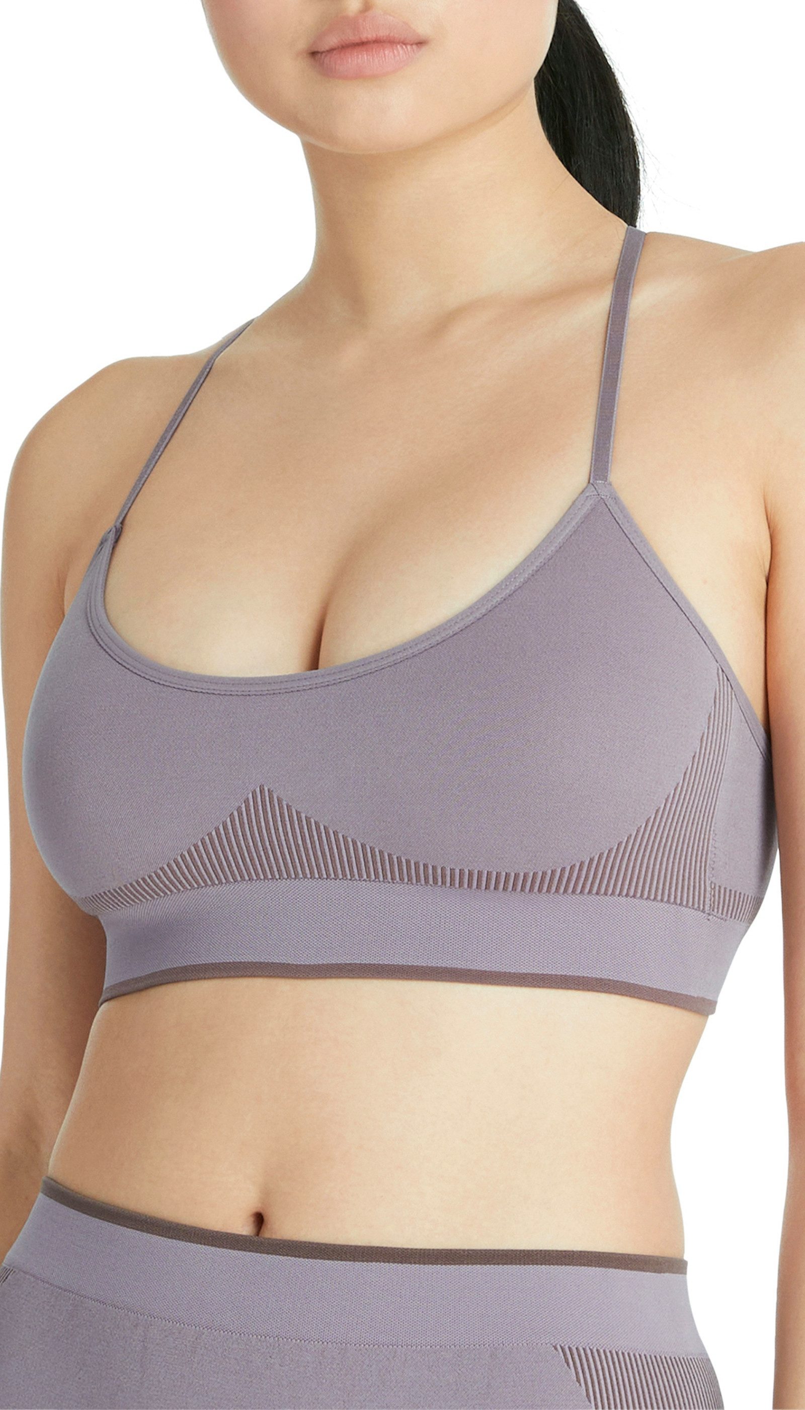 adidas Sportswear Bralette Real Cool Cotton met verstelbare rugsluiting dames bralettes maat XL paars