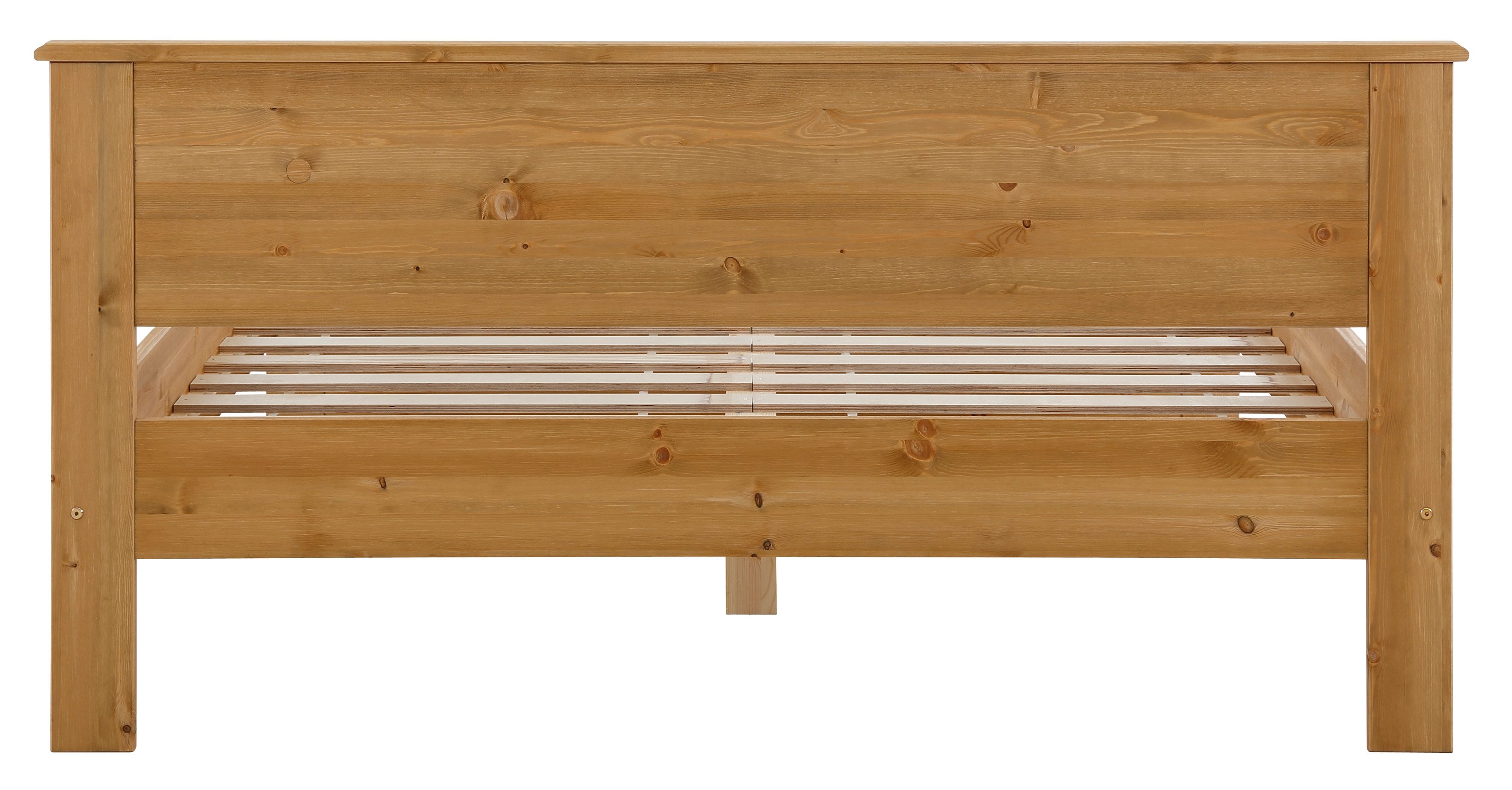 Home affaire Massief houten ledikant Madrid, landelijke stijl, hoge belasting! van fsc®-gecertificeerd grenen, inclusief lattenbodem, cassette-look