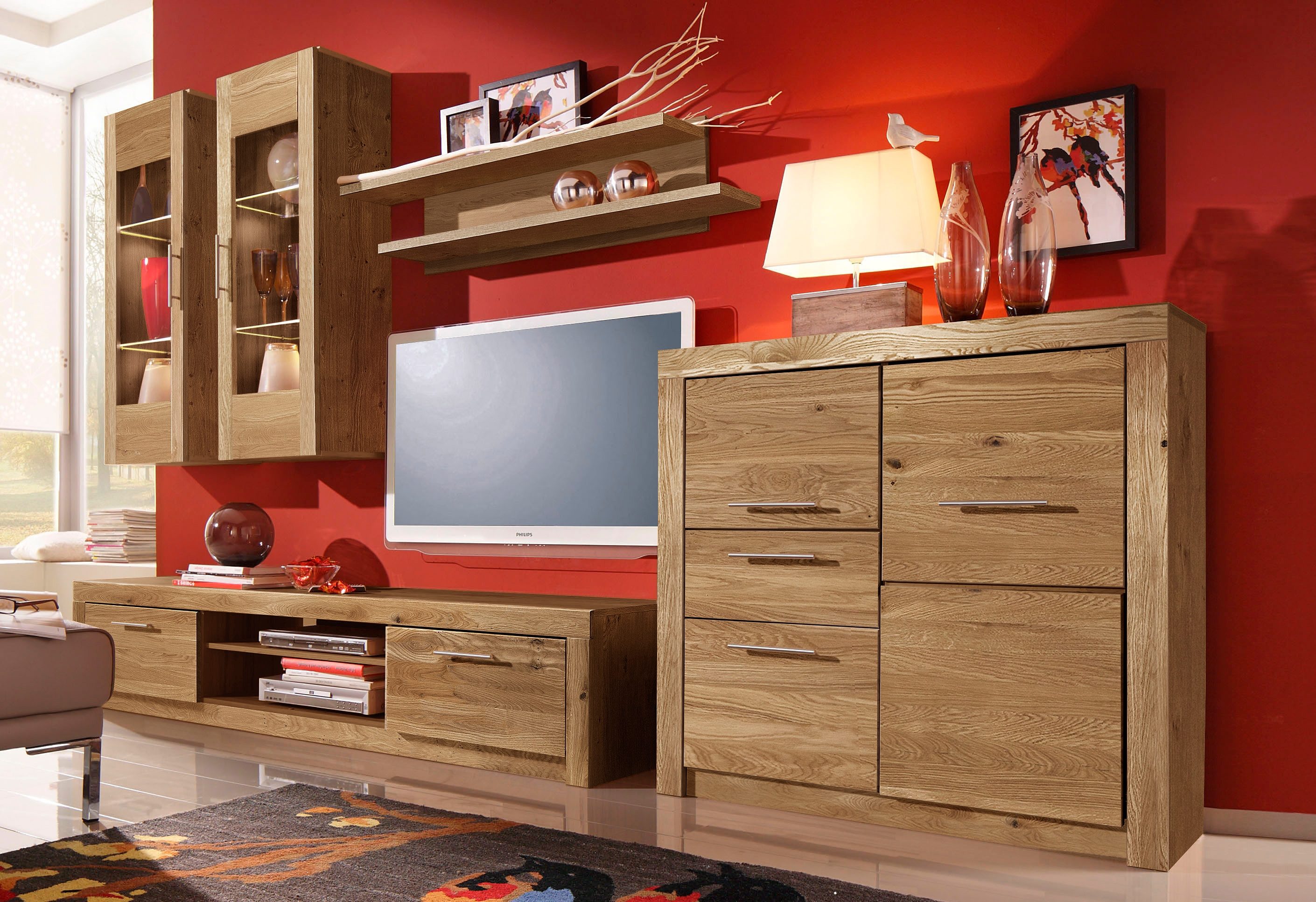 VOGL Möbelfabrik Wandmeubel (set, 5-delig) tv-wandmeubels bruin