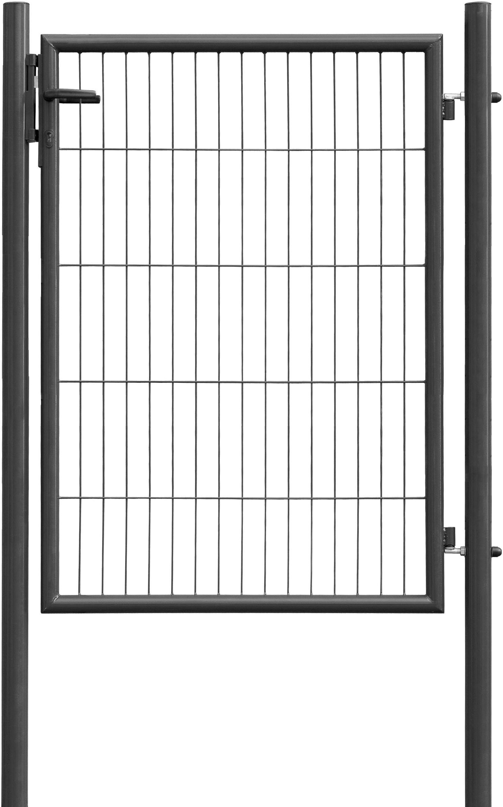 GARDEN 'N' MORE Deur met enkel hek Enkeldeur Standaard 125 cm hoog, antraciet (set) hekken zwart