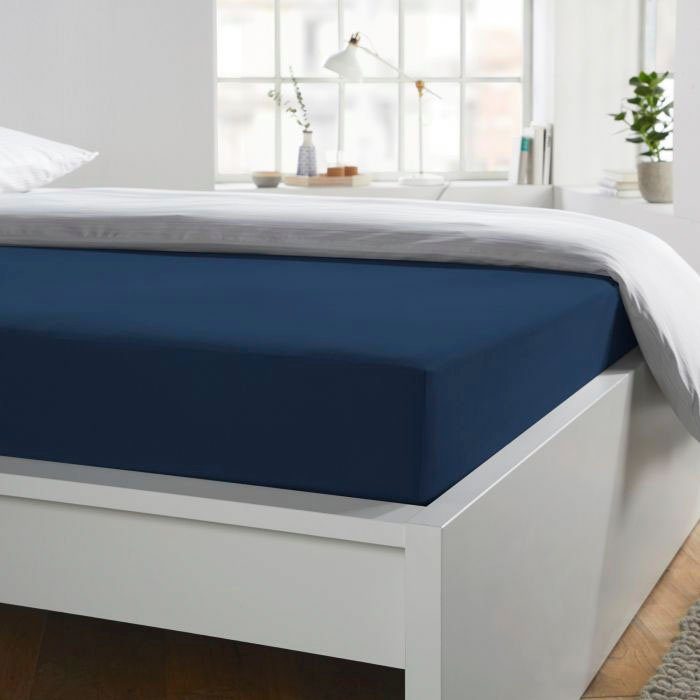 Schlafgut Hoeslaken Mako-jersey van 100% katoen, bedlakens voor matrassen tot 20 cm hoogte, in 90x200, 140x200 of 180x200 cm (1 stuk)