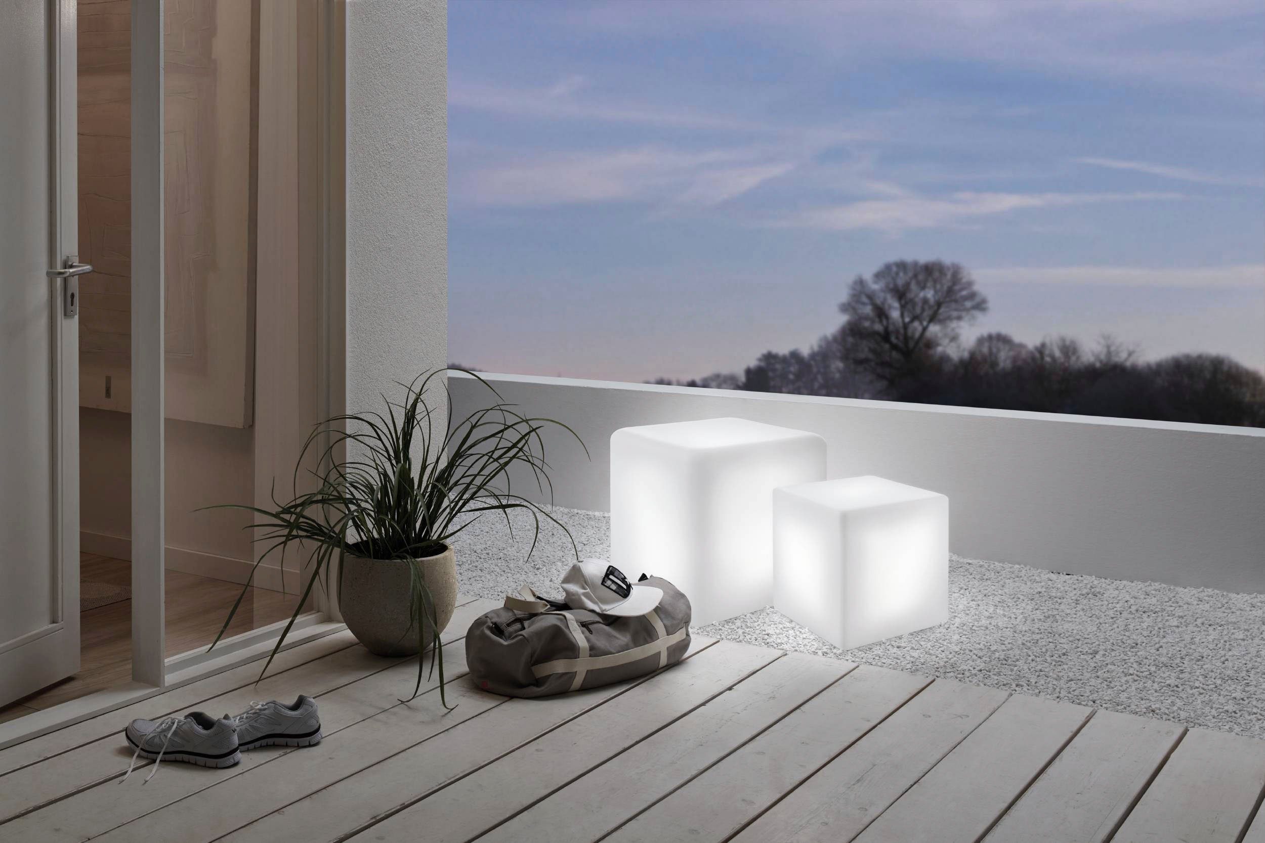 EGLO Staande lamp BOTTONA Wit kunststof blok - excl. E27 - 1X15W (1 stuk)