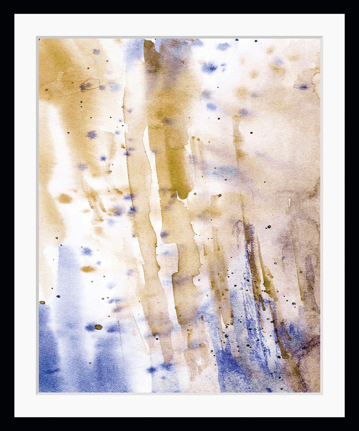 queence Wanddecoratie Aquarelle HD premium posterdruk incl. houten lijst (1 stuk)