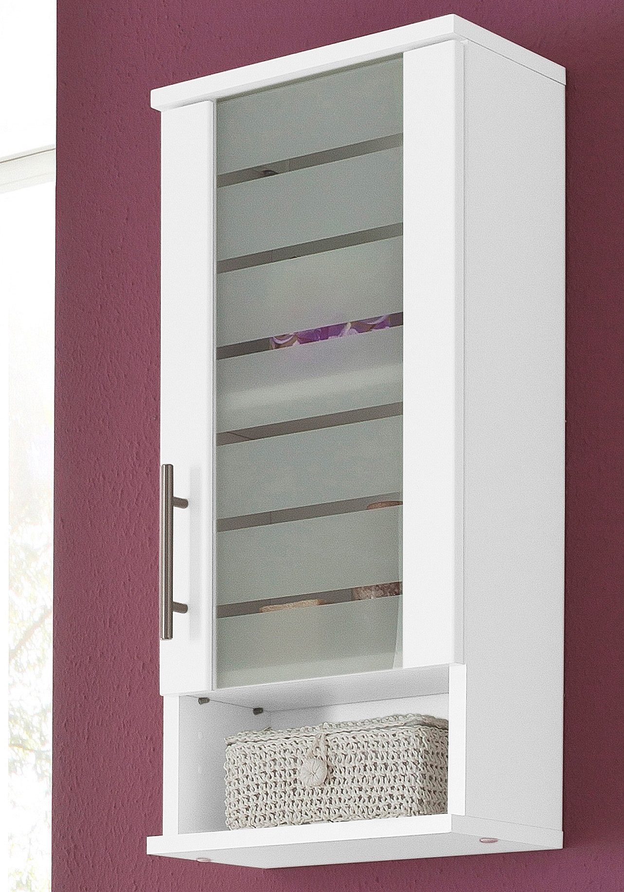 Schildmeyer Hangend kastje Nikosia Breedte 30 cm, met glasdeur, hoogwaardige MDF-fronten, metalen greep