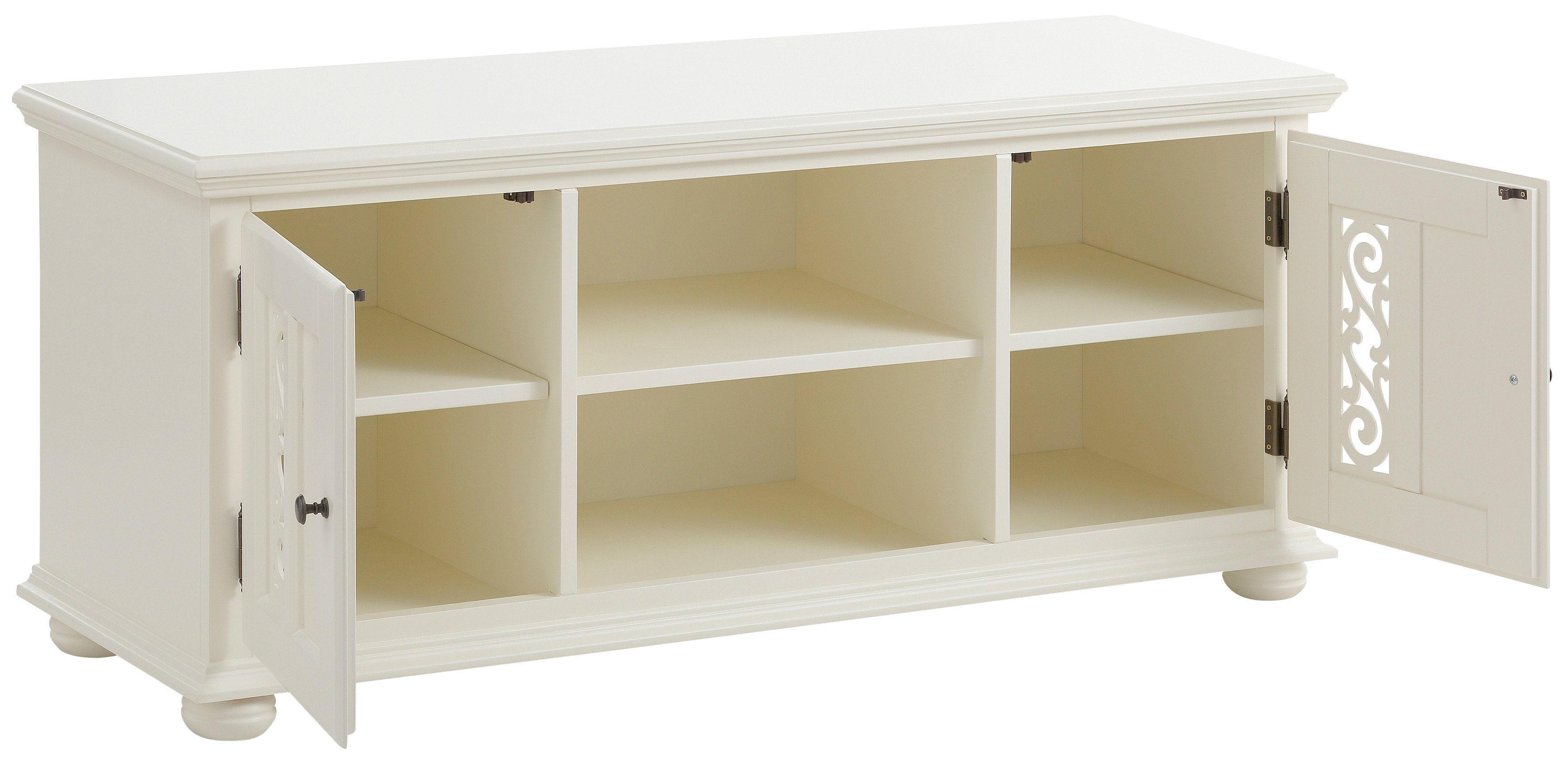 Home affaire Zitbank Arabeske met freeswerk op de deurfronten, bolpoten, breedte 120 cm