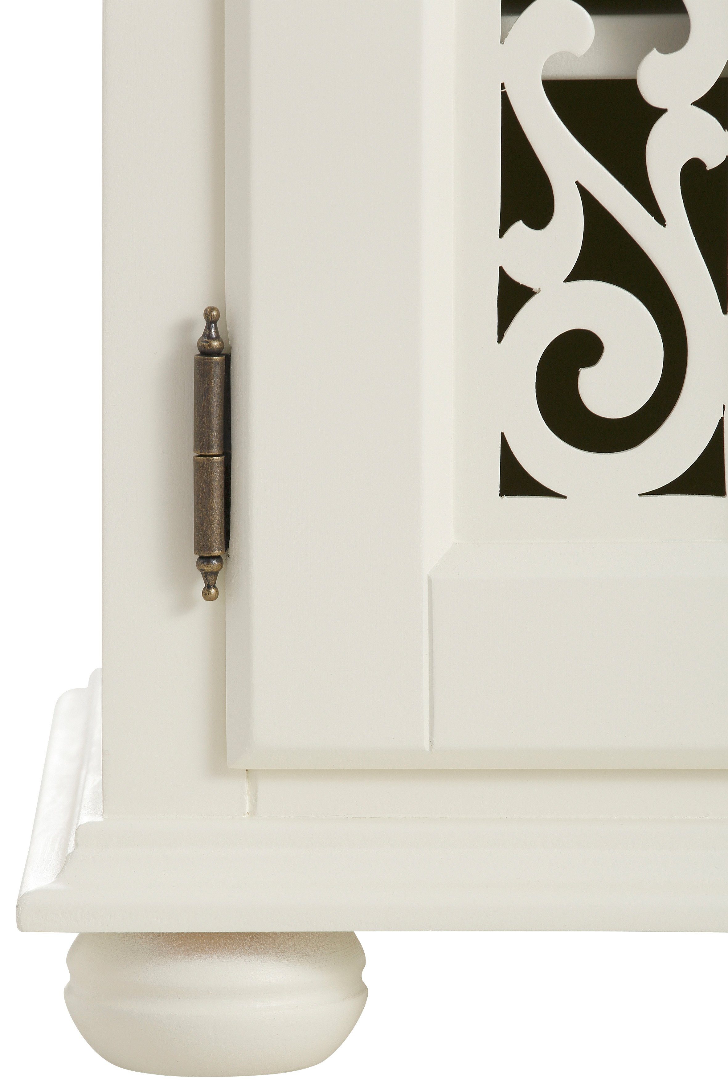 Home affaire Zitbank Arabeske met freeswerk op de deurfronten, bolpoten, breedte 120 cm