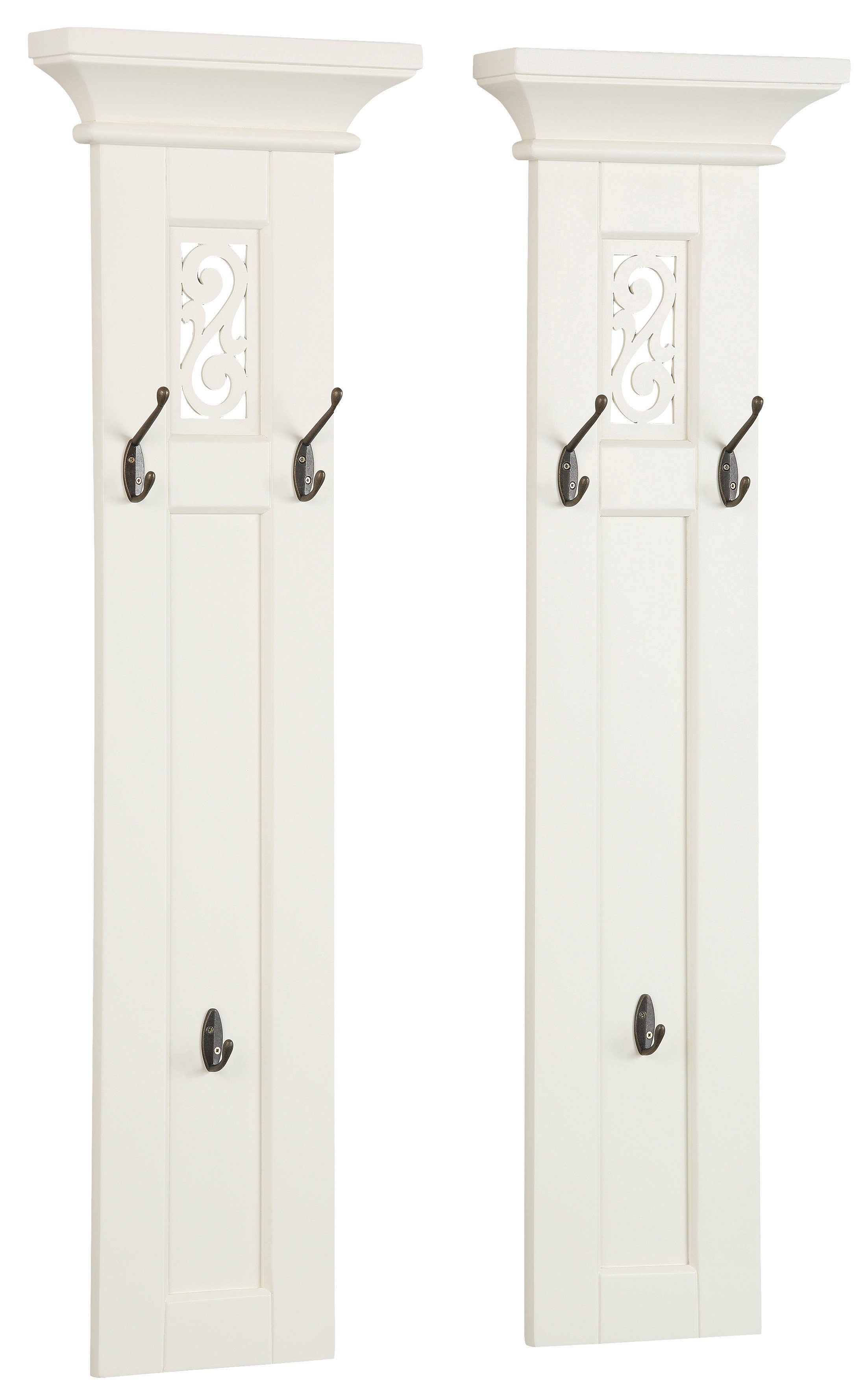 Home affaire Kapstokpaneel Arabeske in een set van 2, met ingewerkte ornamenten, breedte per paneel 30 cm