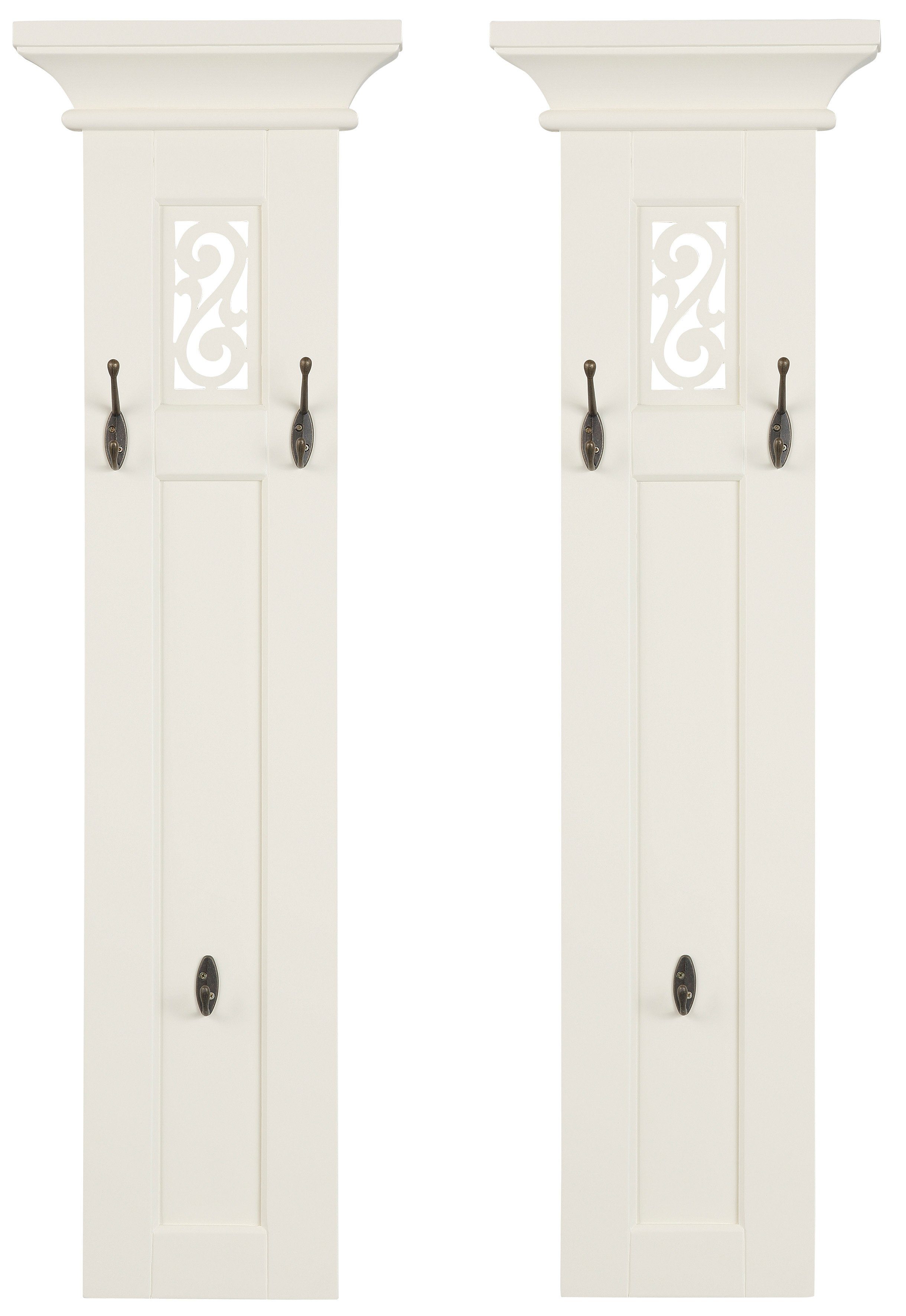 Home affaire Kapstokpaneel Arabeske in een set van 2, met ingewerkte ornamenten, breedte per paneel 30 cm