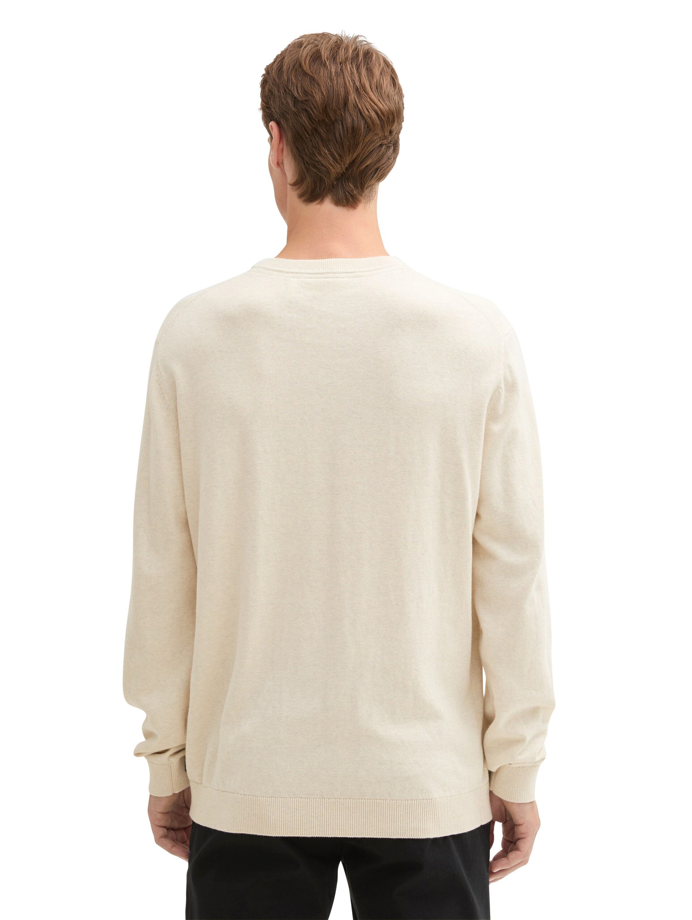 Tom Tailor Trui met ronde hals met gerecycled kasjmier