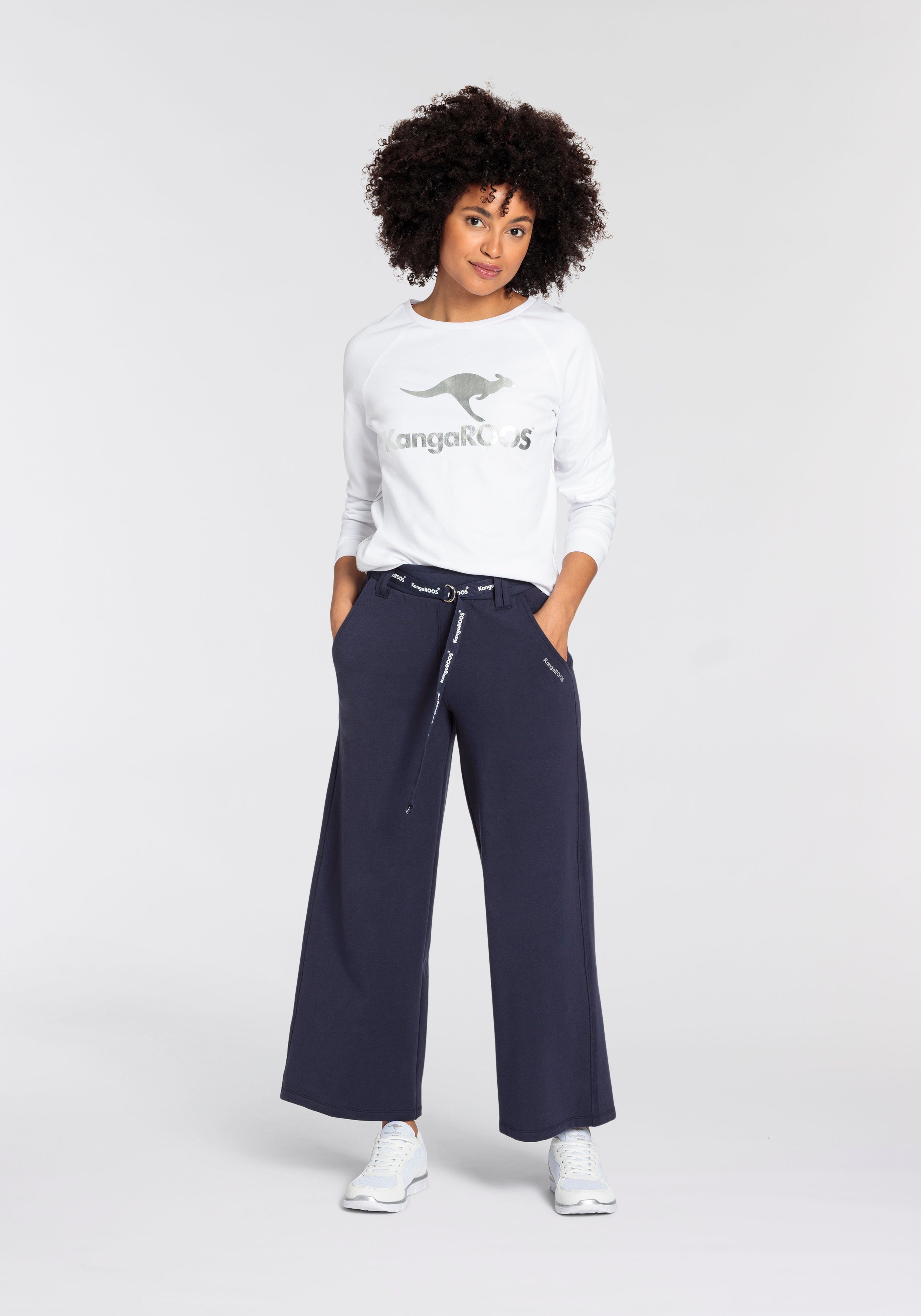 KangaROOS Jerseybroek met wijde pijpen in culottevorm
