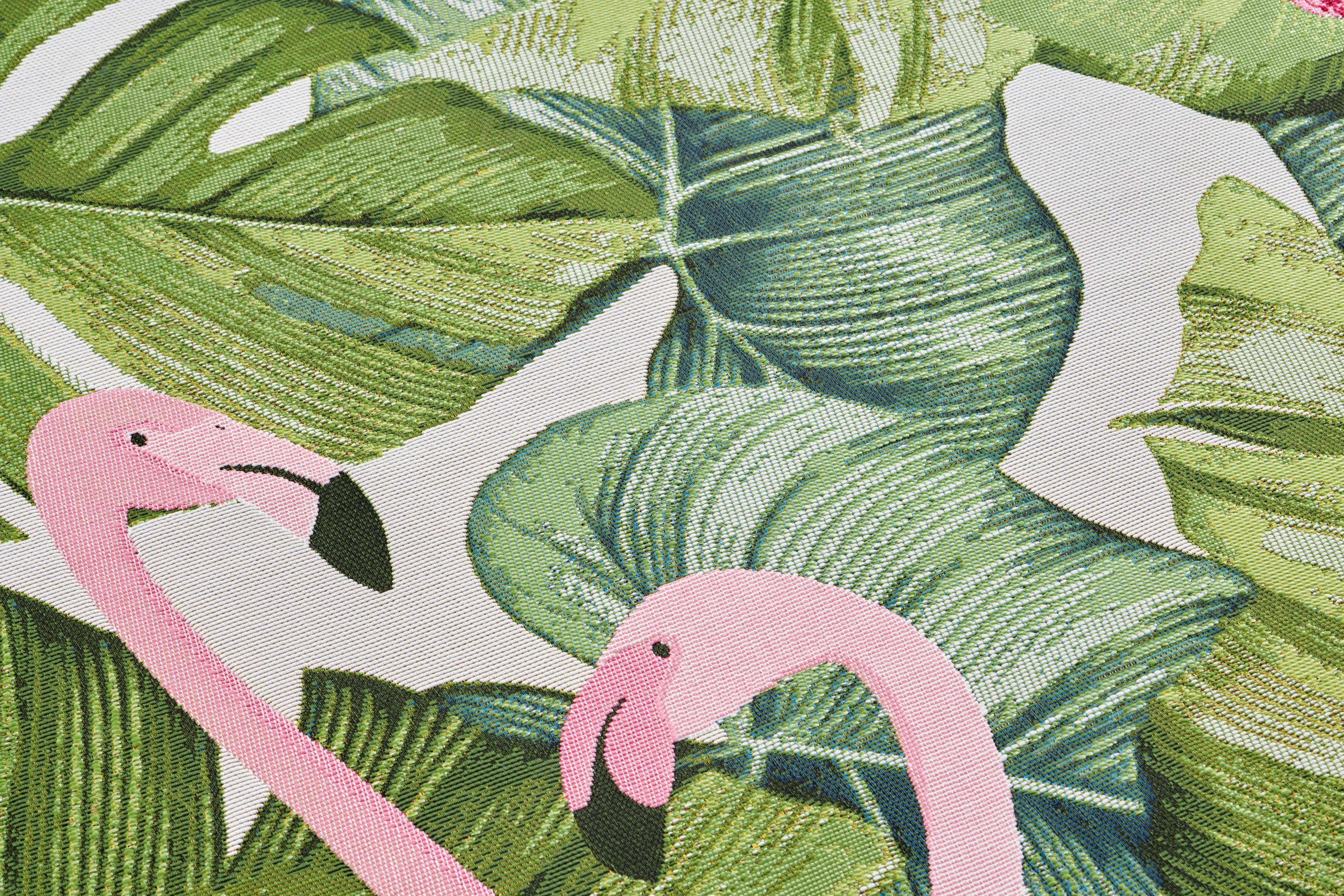 HANSE Home Outdoorkleed Tropical Flamingo In-& outdoor, tapijt, weerbestendig, balkon, tuin, woonkamer, floraal