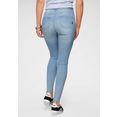 arizona skinny fit jeans ultra stretch highwaist met vormgevende naden blauw