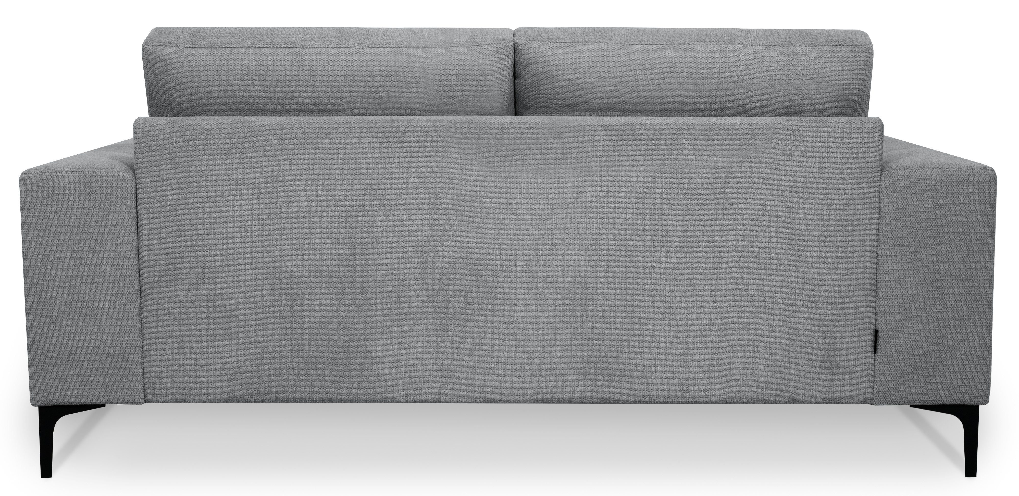 Places of Style 2-zitsbank Xander Breedte 164 cm, weefstof, softtouch chenille, zwarte metalen poten
