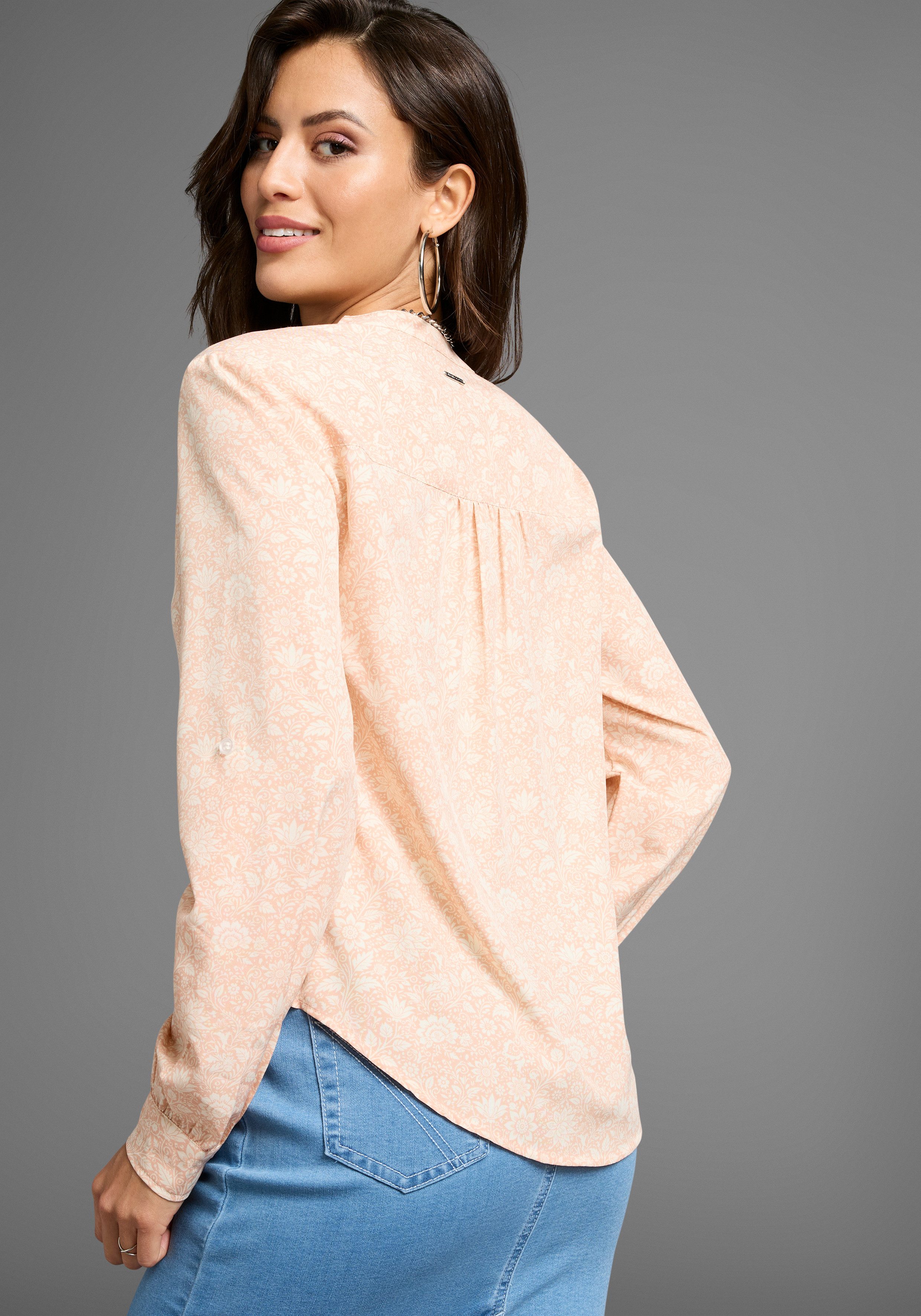 Laura Scott Blouse zonder sluiting met oprolbare mouwen