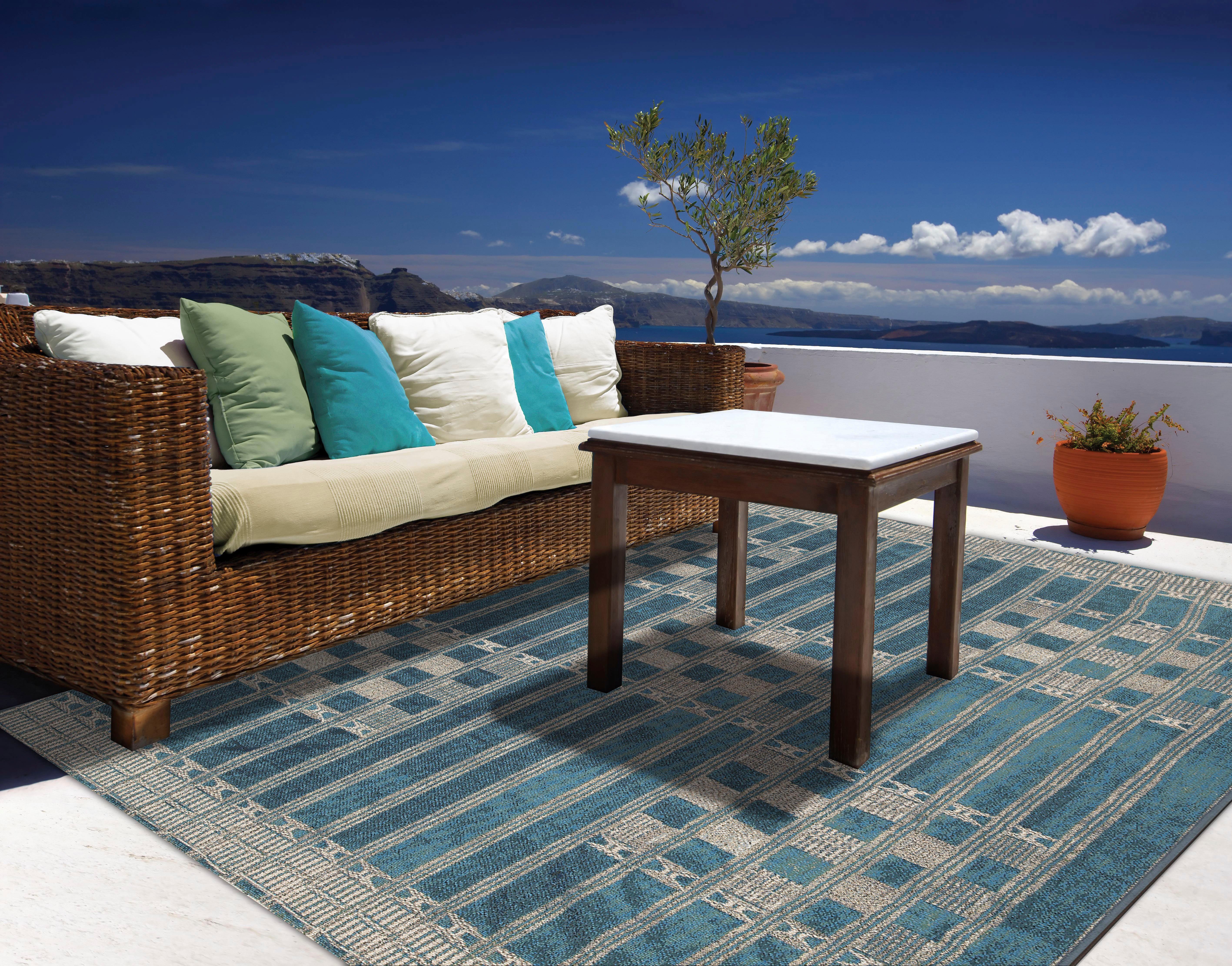 Gino Falcone Vloerkleed Outdoor-Africa 39 Platweefsel, geschikt voor binnen en buiten, woonkamer