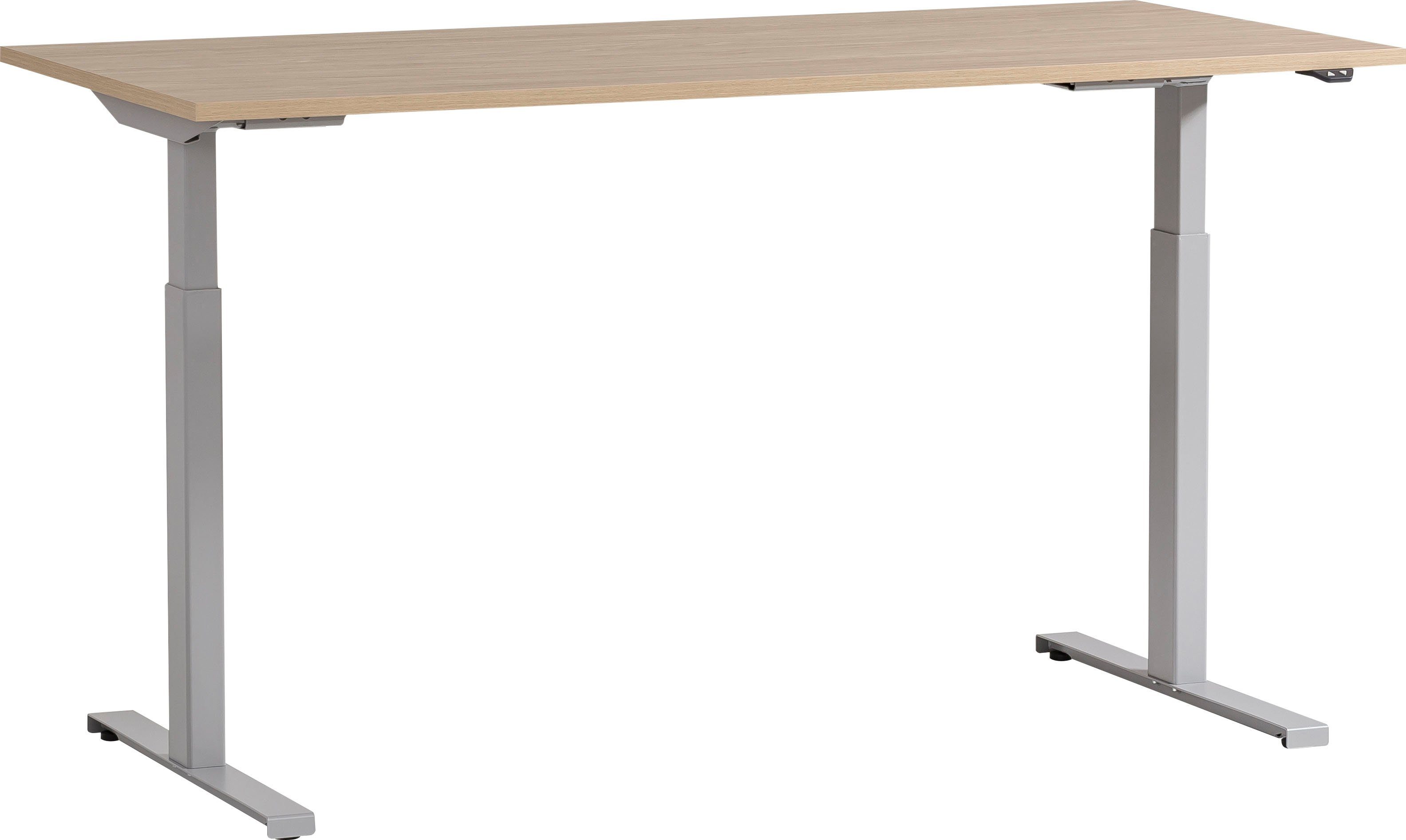 Schildmeyer Bureau ANTERO Breedte 160 cm, elektronisch in hoogte verstelbaar metalen frame