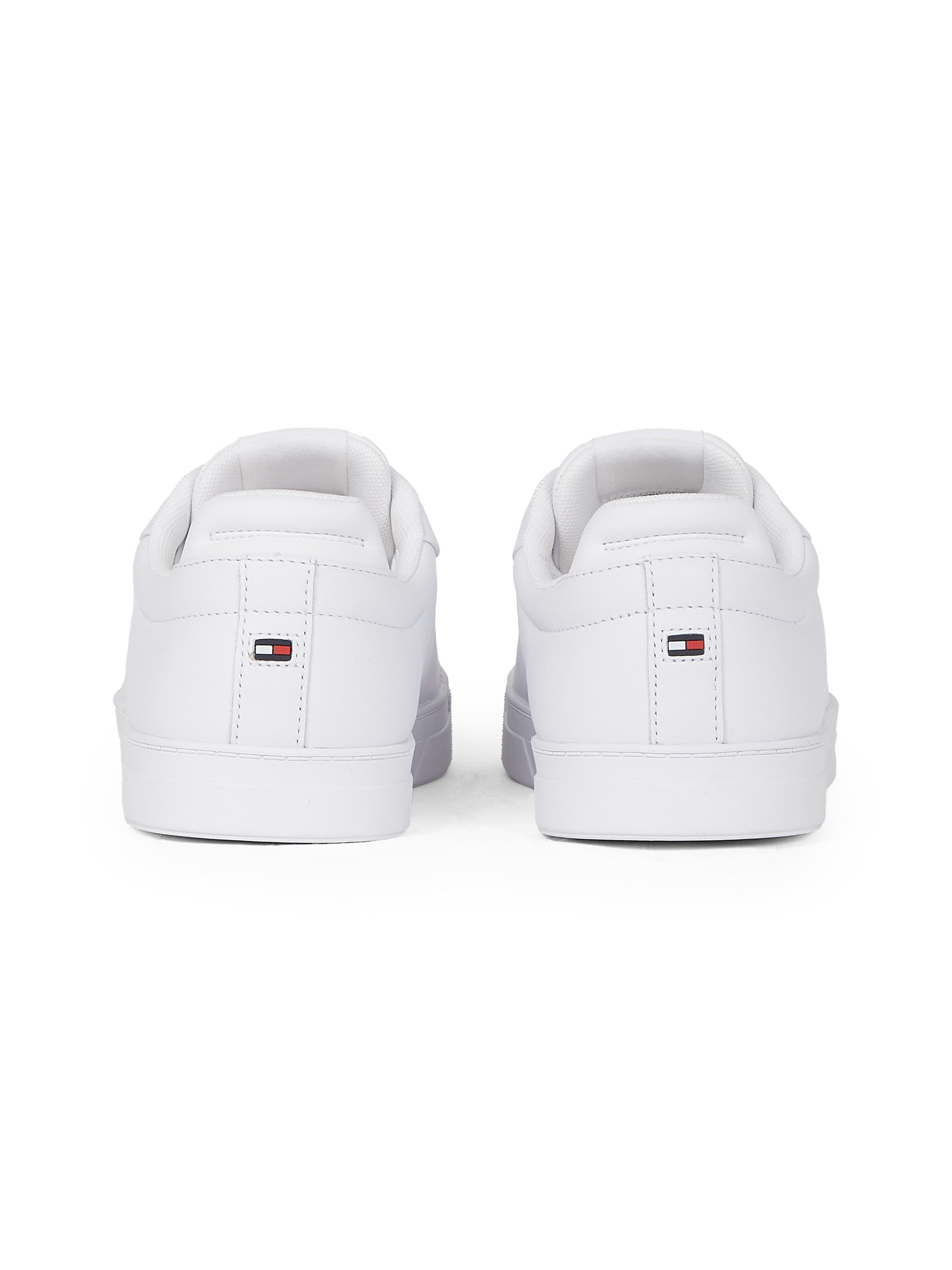 Tommy Hilfiger Sneakers ICON COURT LTH FLAG ESS vrijetijdsschoen, lage schoen, veterschoen met kleine logovlag