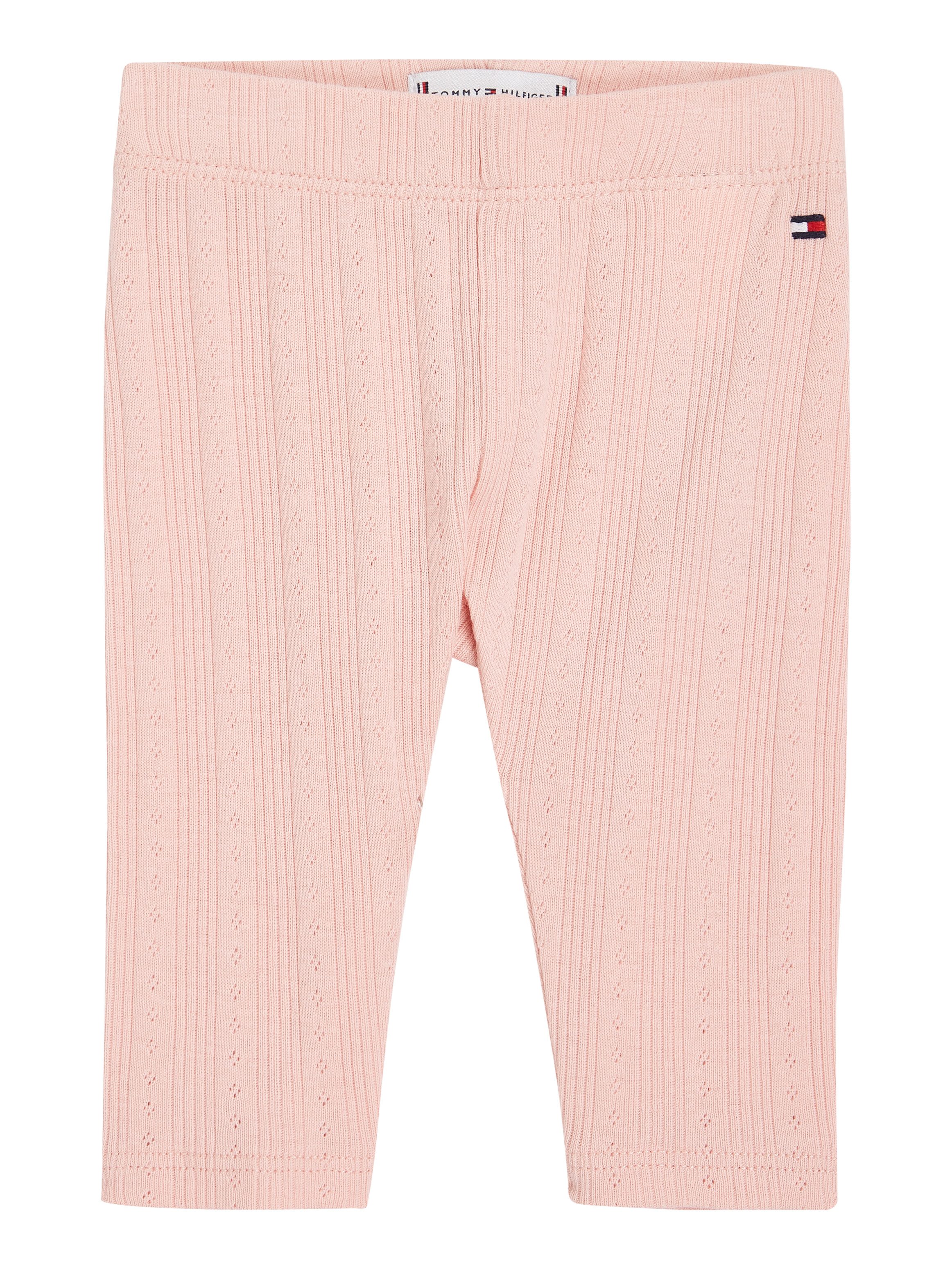 Tommy Hilfiger Legging FLOWER POINTELLE LEGGING Baby tot 2 jaar met logo-borduursel