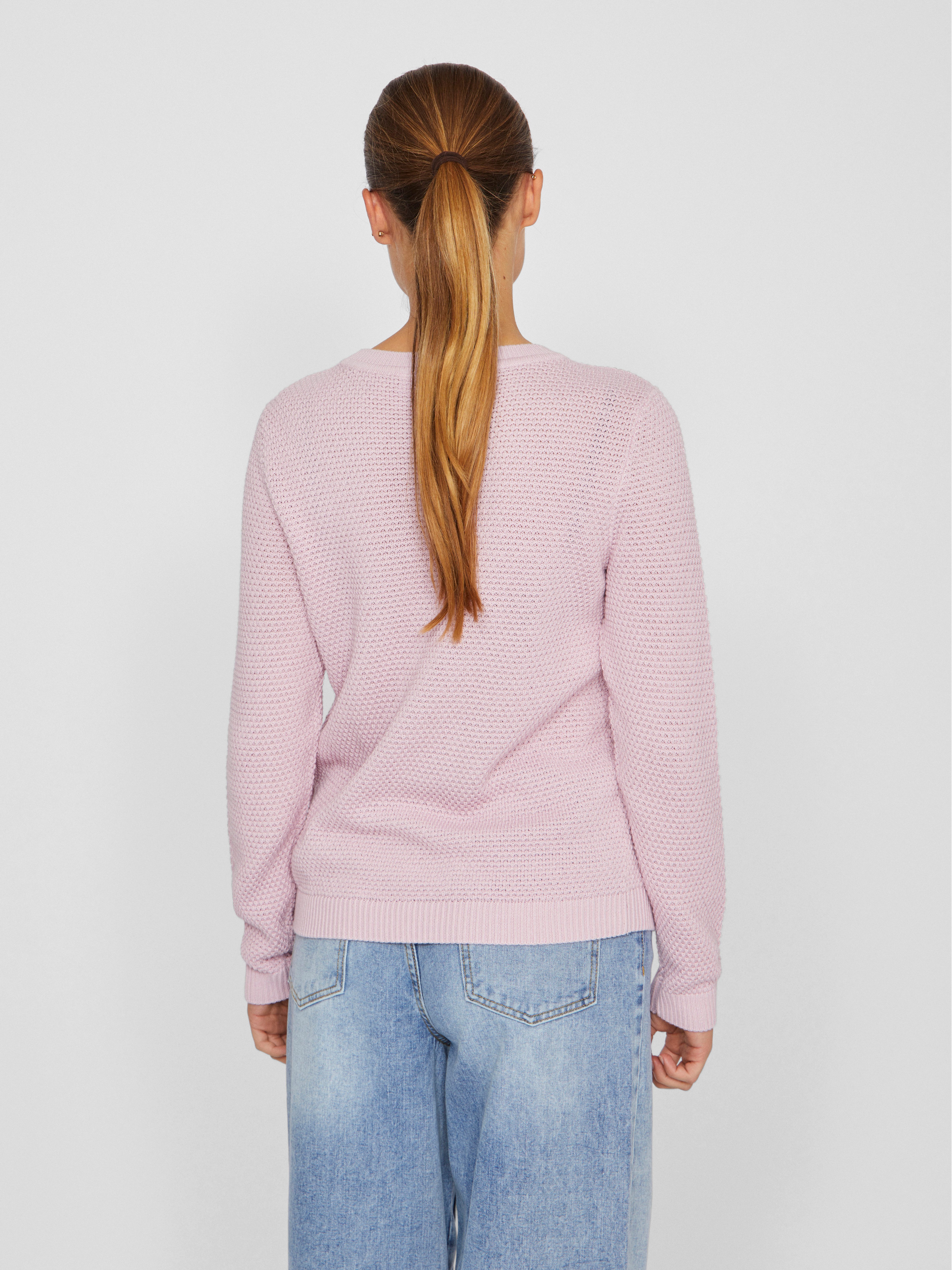 Vila Trui met ronde hals VIDALO O-NECK L/S KNIT TOP- NOOS
