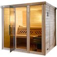 weka sauna kemi panorama 7,5 kw kachel met externe bediening beige