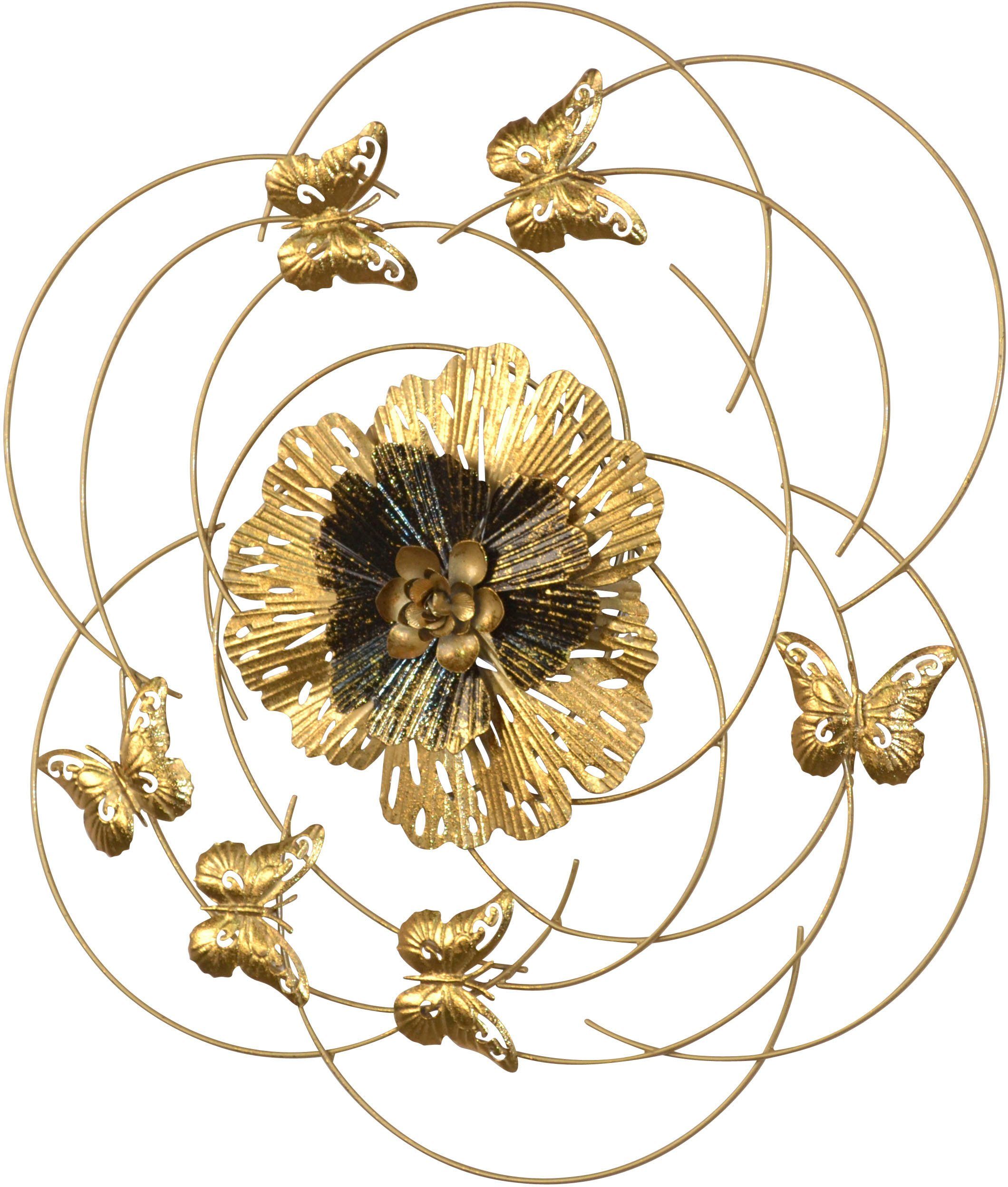 HOFMANN LIVING AND MORE Sierobject voor aan de wand Wanddecoratie (1 stuk) sierobjecten goud(kleur)