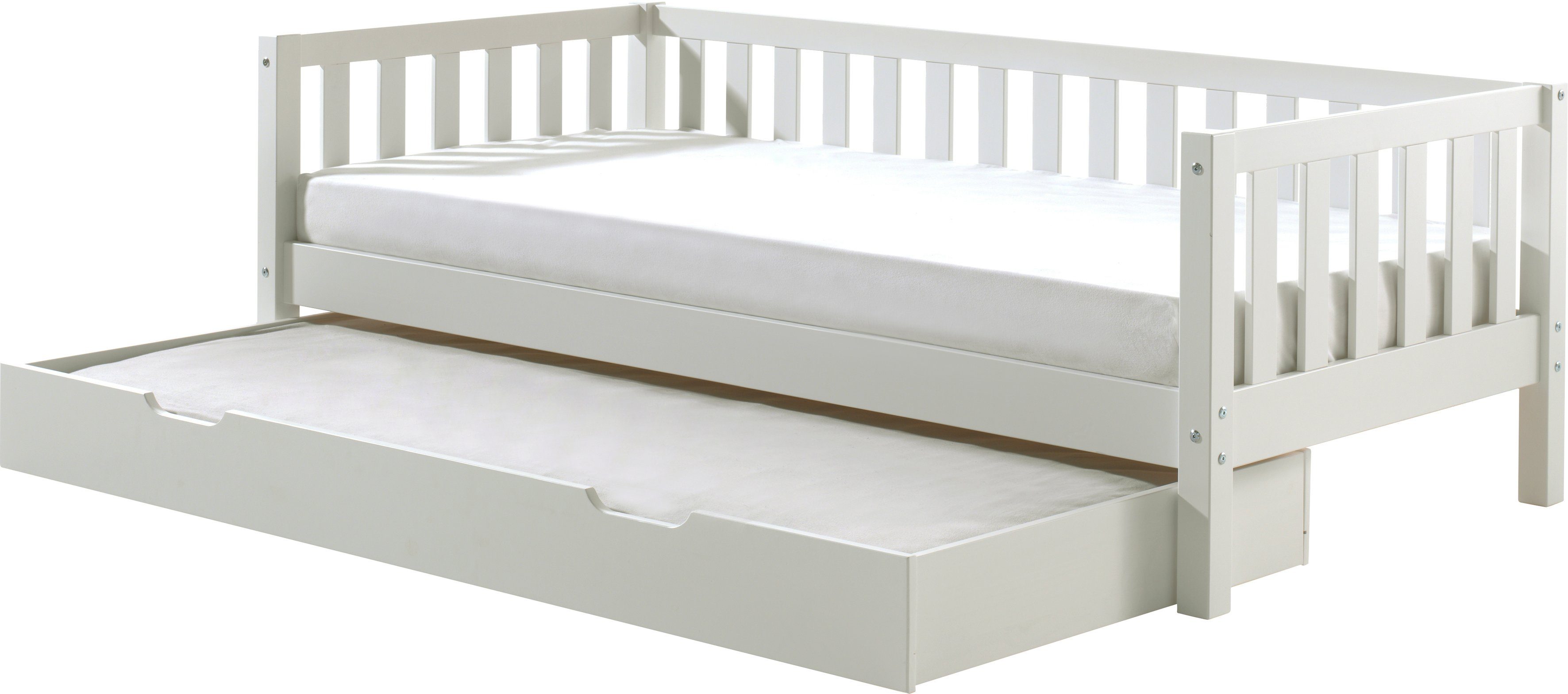 Vipack 1-persoonsledikant Sprossenomranding, massief dennenhout, stevig gebouwd en tijdloos design
