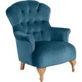 max winzer chesterfield-fauteuil clara met elegante knoopstiksels groen