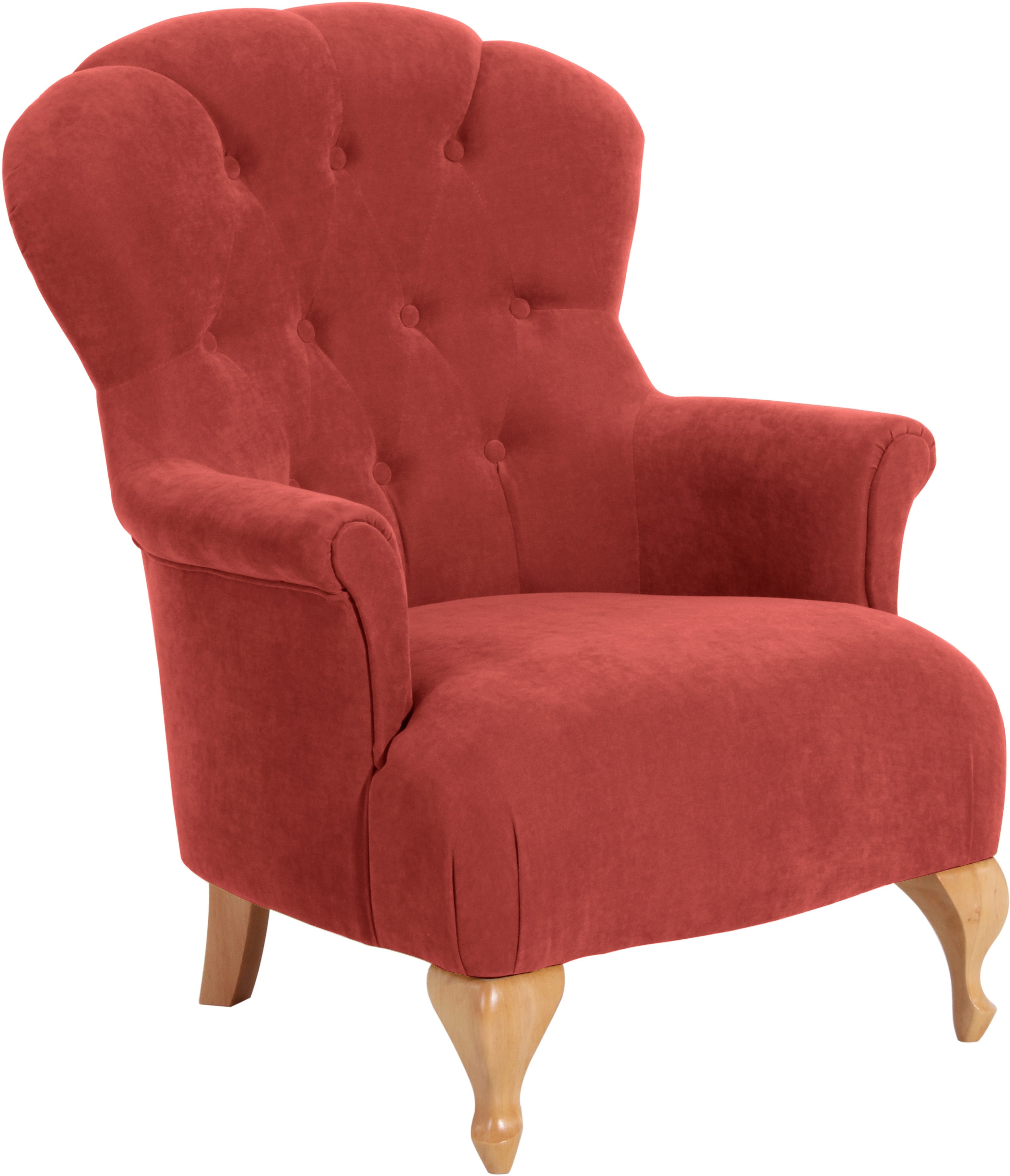 Max Winzer® Chesterfield-fauteuil Clara met elegante knoopstiksels