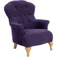 max winzer chesterfield-fauteuil clara met elegante knoopstiksels paars