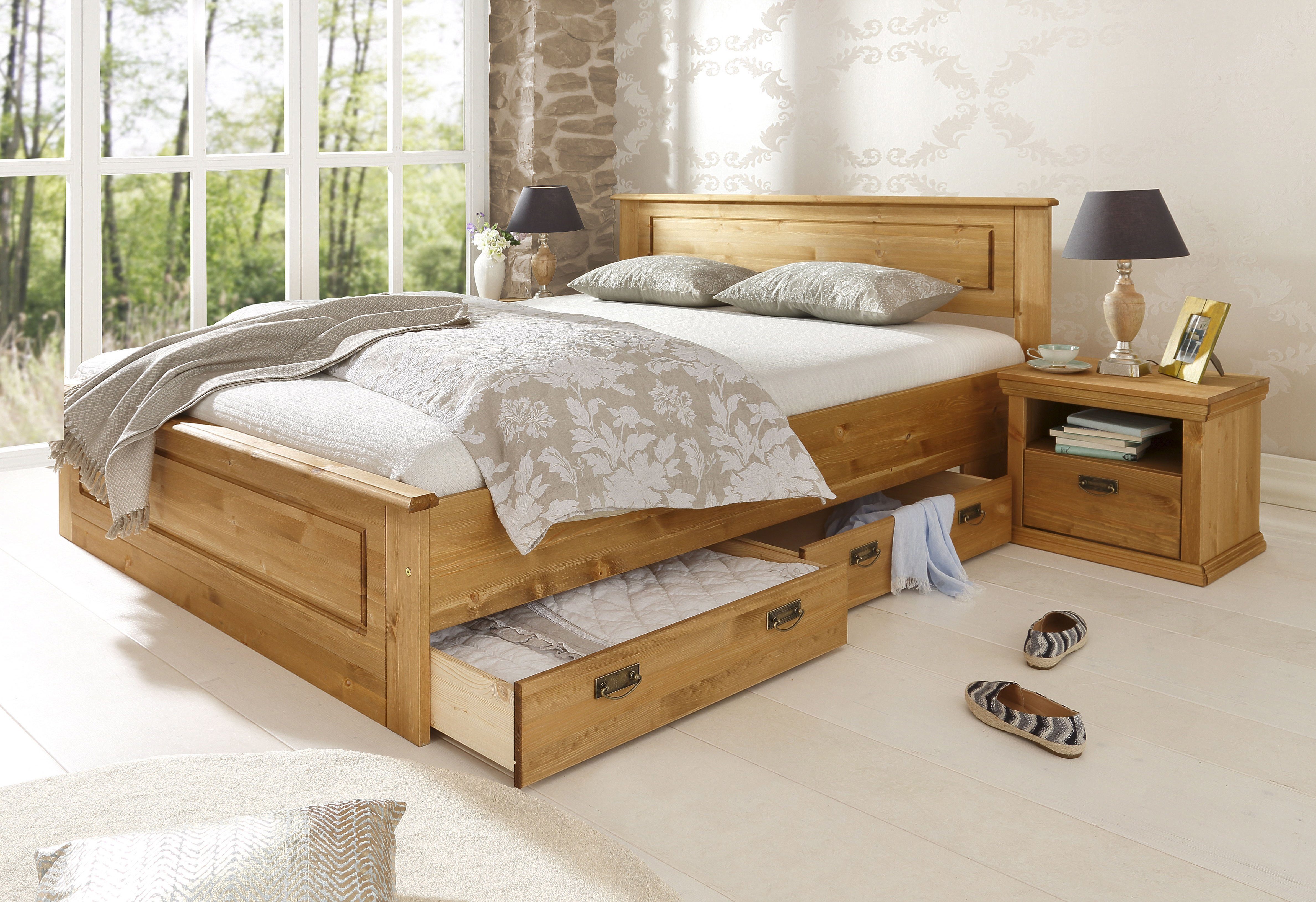 Home affaire Lade Madrid van massief hout, de onderste plank is van hardvezelplaat (2 stuks)