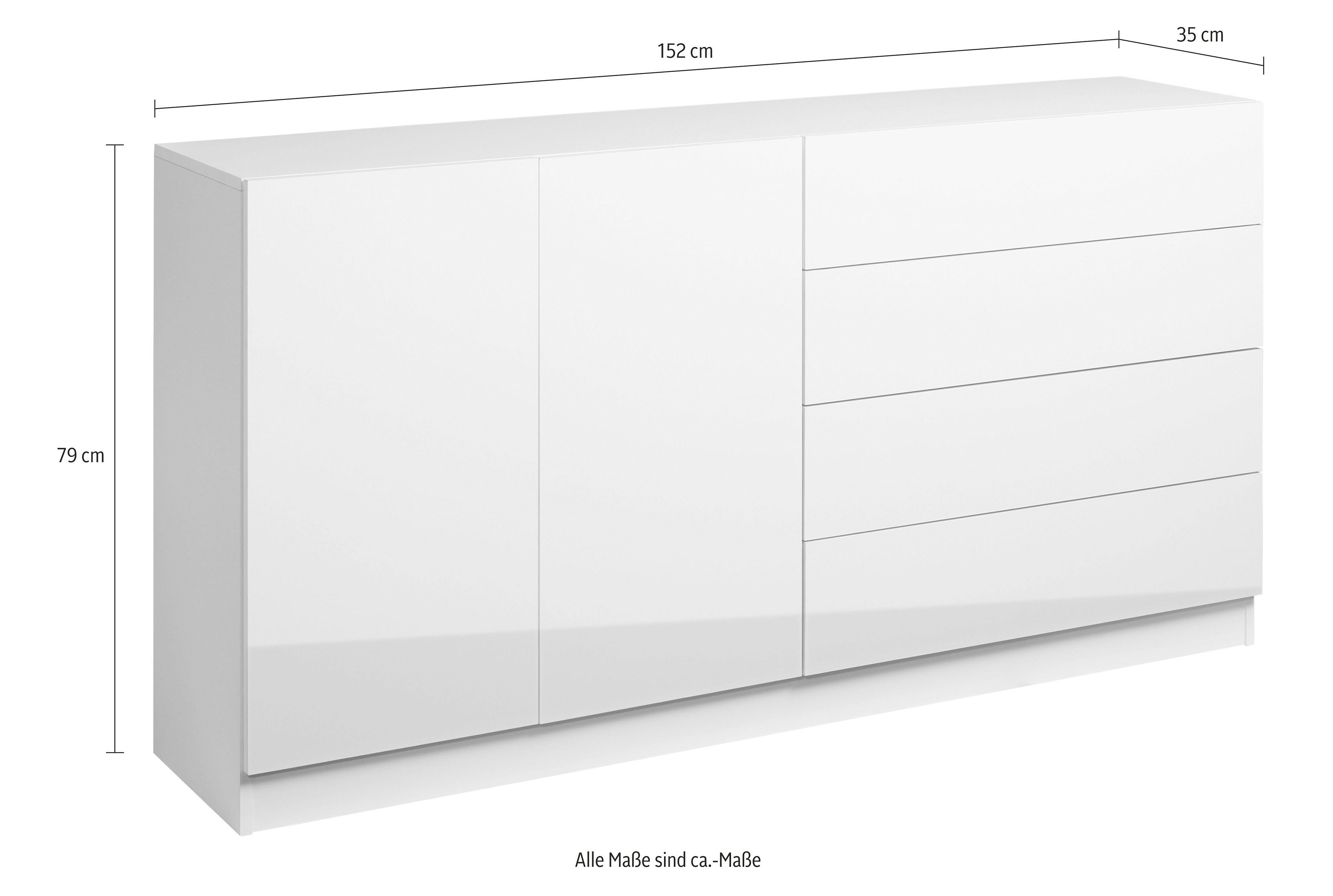 borchardt Möbel Dressoir Vaasa Breedte 152 cm