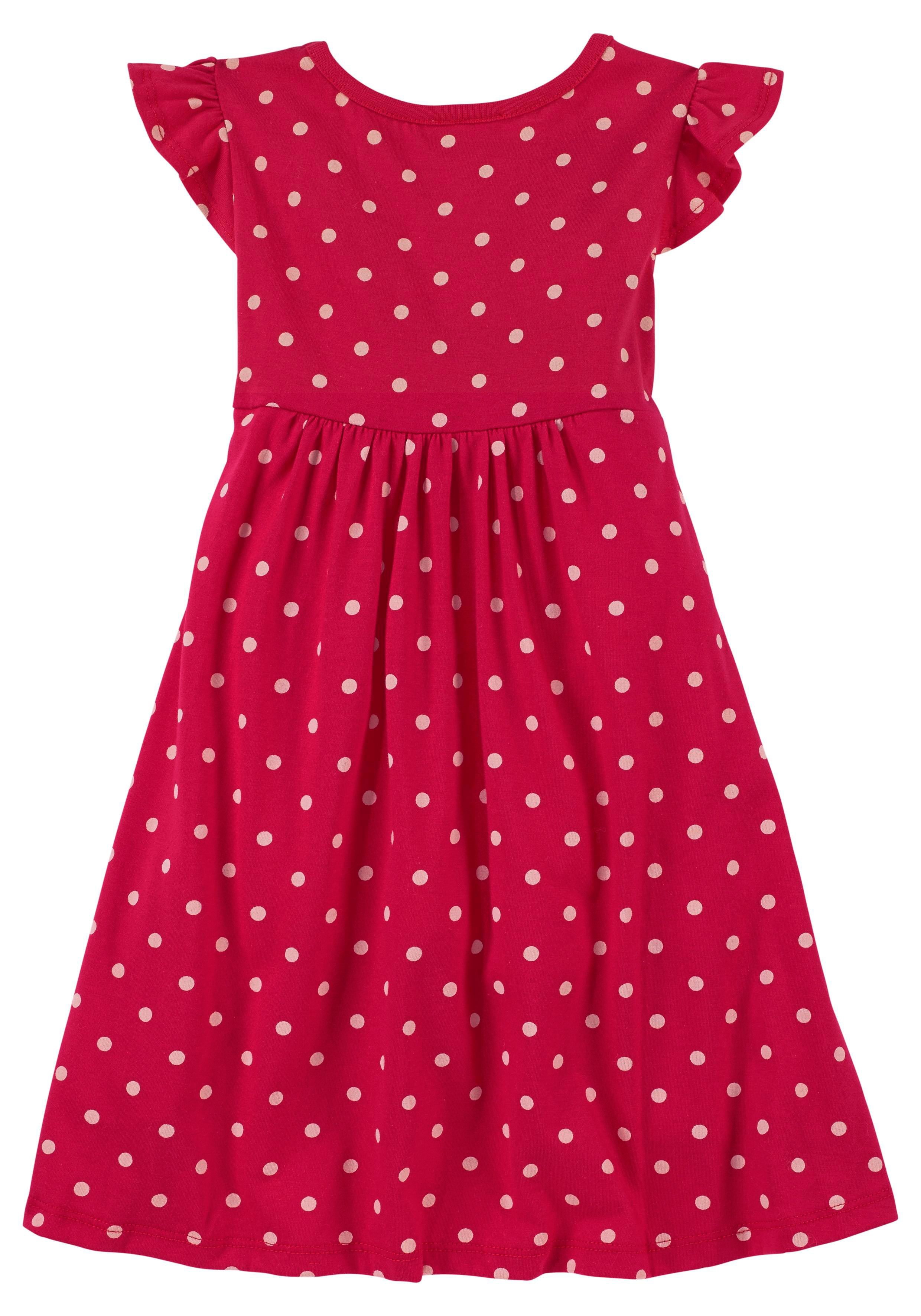 KIDSWORLD Jerseyjurk Voor kleine meisjes feestelijke gelegenheden, knie-vrij, modieuze stijl, van puur katoen (set, 2-delig)