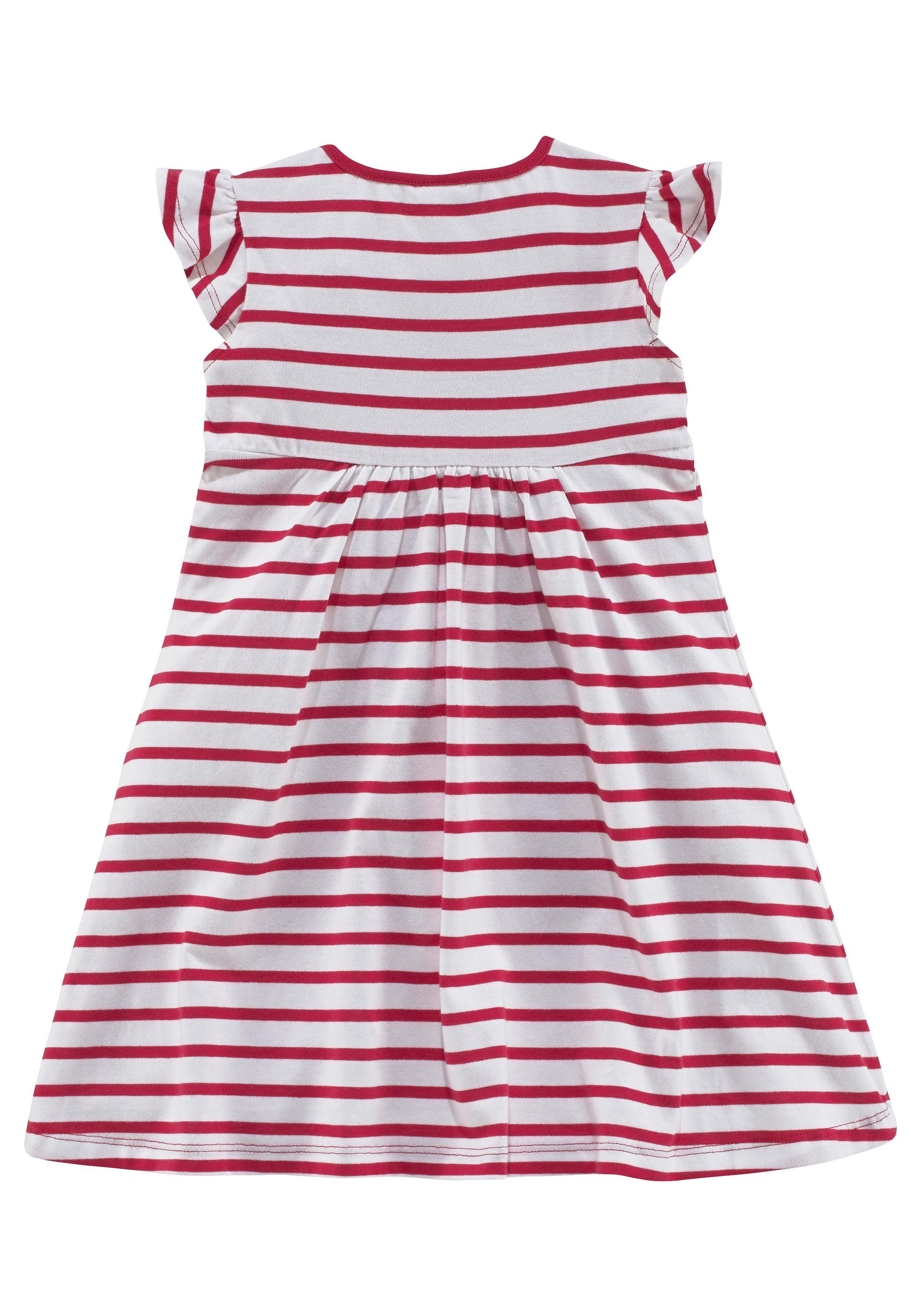 KIDSWORLD Jerseyjurk Voor kleine meisjes feestelijke gelegenheden, knie-vrij, modieuze stijl, van puur katoen (set, 2-delig)